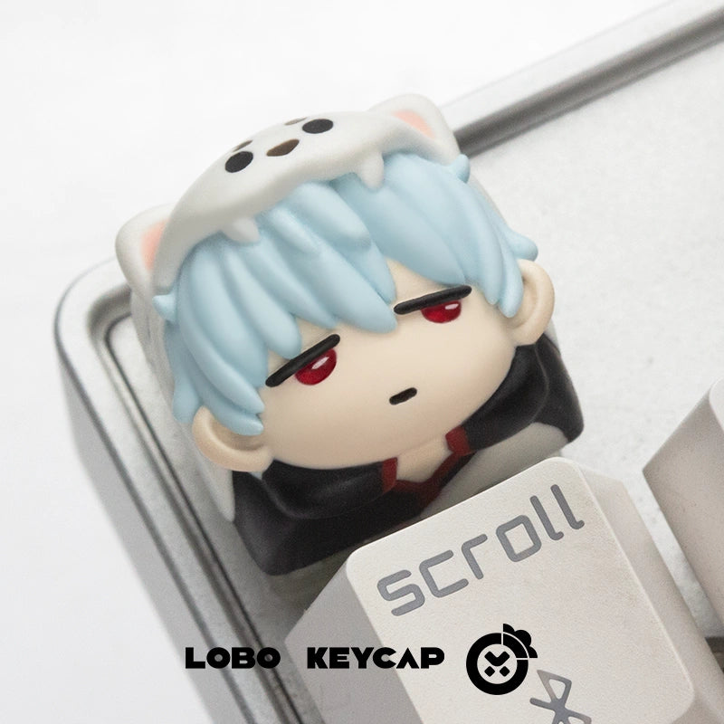 GINTAMA! Sakata Gintoki & Hijikata Toushirou Anime Resin Keycaps - Custom Mechanical Keyboard Keycaps for Gaming & Typing Enthusiasts