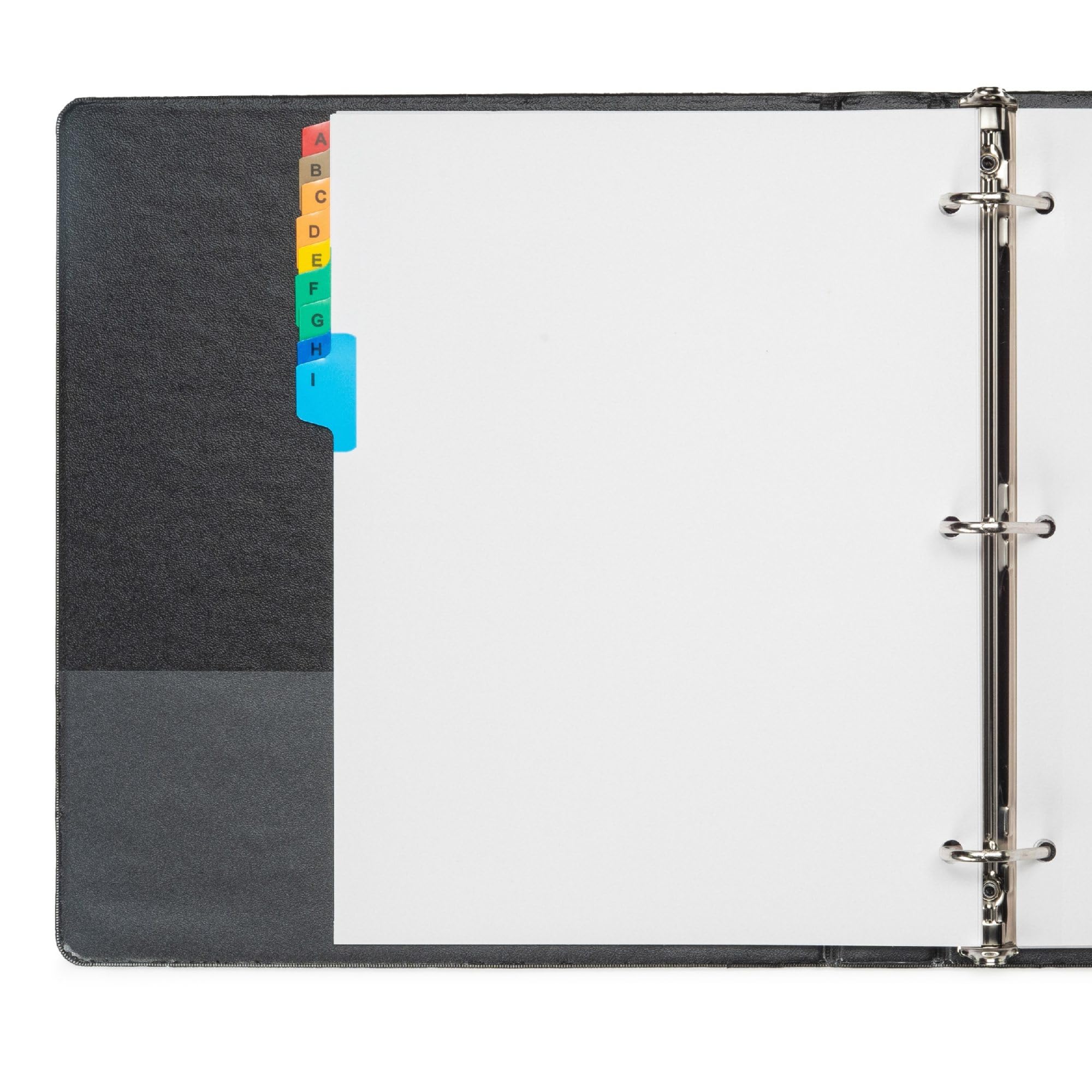 School Smart 1 Inch Black Polypropylene D Ring Binder - Durable 3-Ring Folder for School, Office & Home Organization