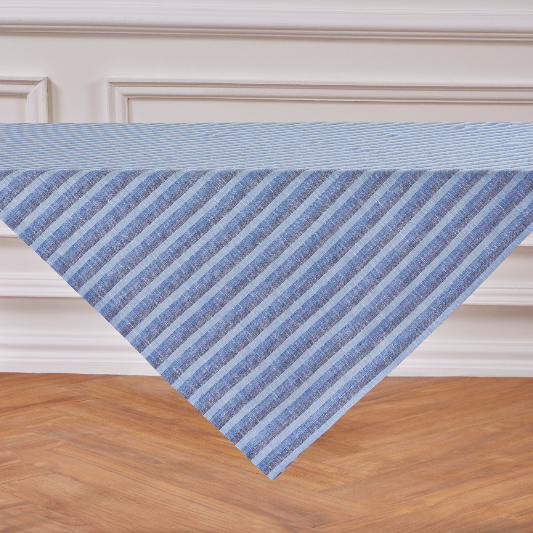 Bistro Stripe Table Throw - Waterproof & Washable Tablecloth for Kitchen, Dining, and Outdoor Use - Perfect for Parties, Picnics, and Everyday Dining