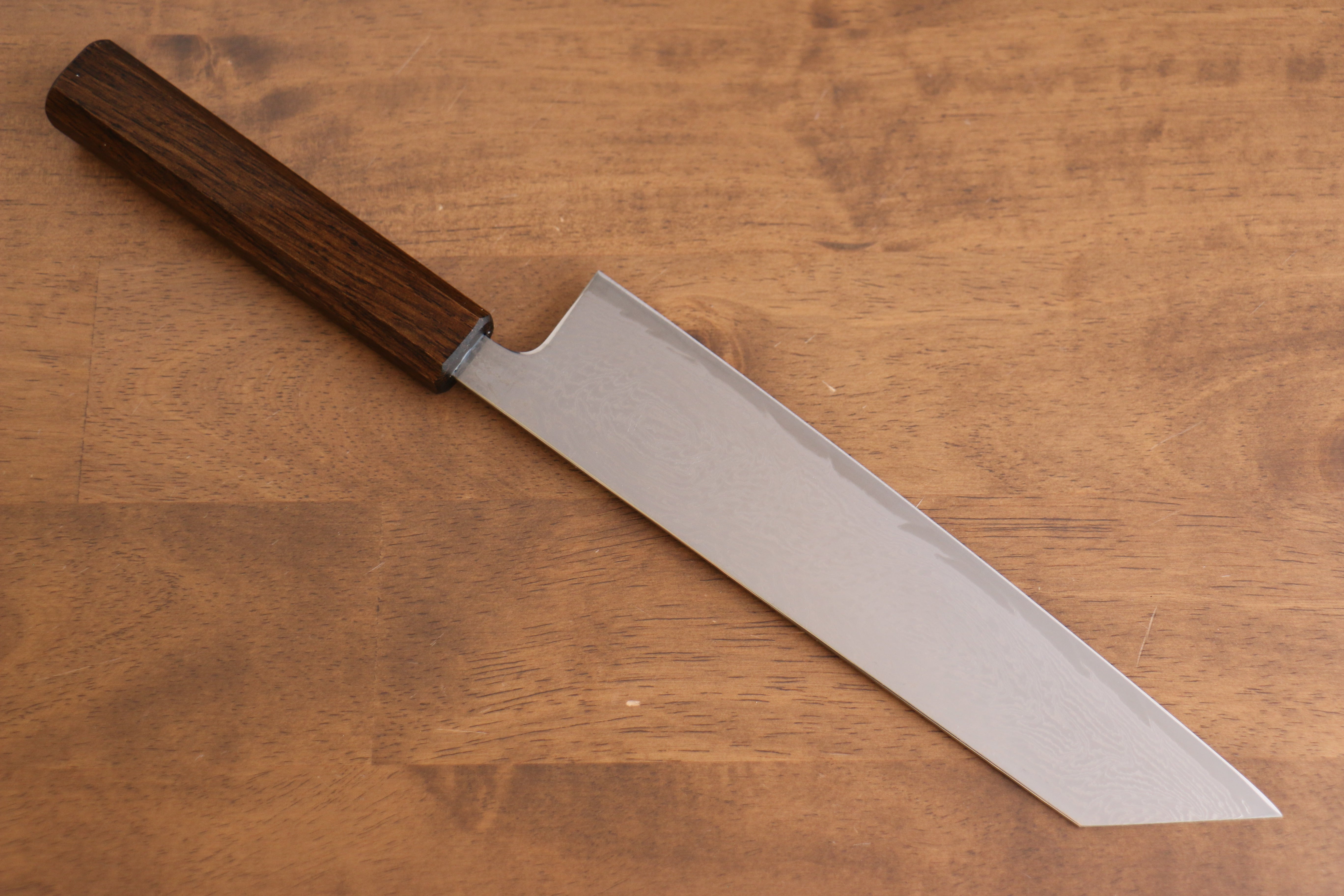 Premium AUS10 Damascus Kiritsuke Gyuto Knife 210mm - Mirrored Finish with Oak Handle - Perfect for Sushi, Sashimi & Japanese Cuisine
