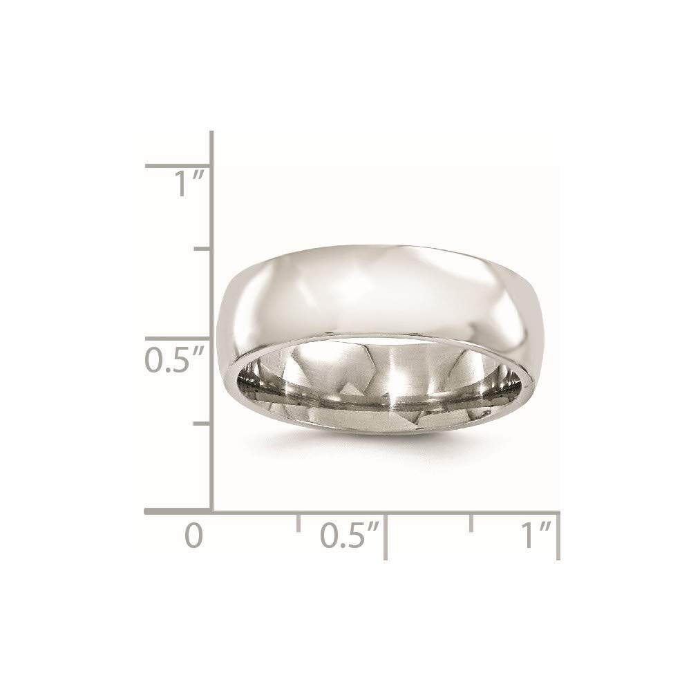 Titanium 7mm Half Round Bridal Engagement Wedding Band Ring for Women - Elegant Fine Jewelry Gift for Her - Perfect for Proposals, Anniversaries & Special Occasions