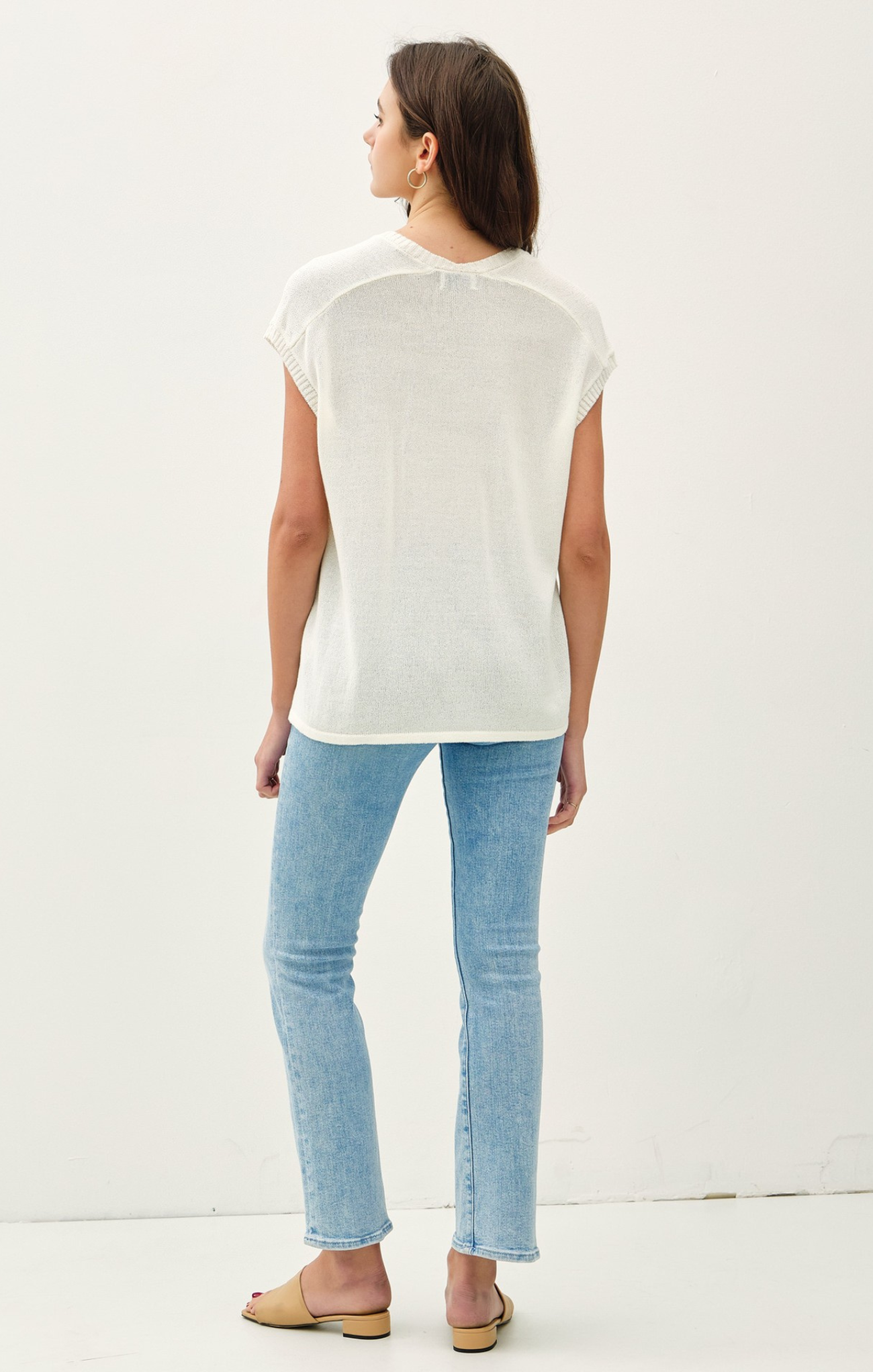 Laurie V Neck Sweater Top for Women - Soft Knit Casual Pullover - Perfect for Office, Date Night & Fall Layering
