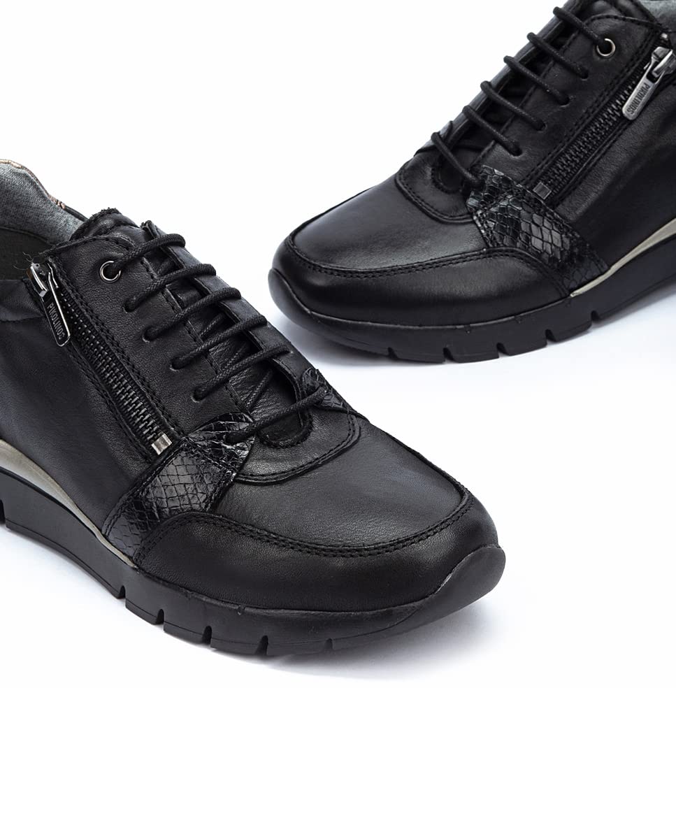 PIKOLINOS Women's Leather Sneakers - Cantabria Style Comfortable Walking Shoes for Casual Outings & Travel