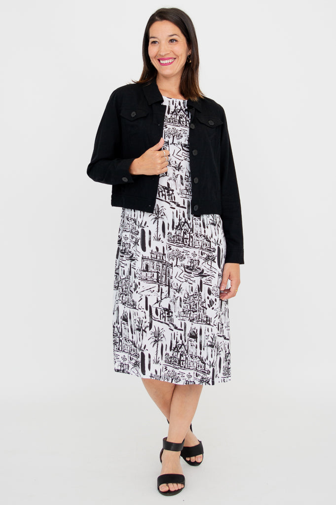 Colleen Jacket for Women - Black Linen Blazer Coat - Lightweight Summer Office Wear & Casual Outfit