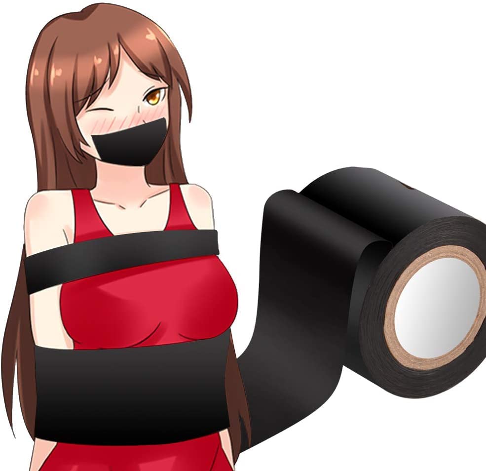 **MEYDLL 16M Reusable Bondage Tape - Restraint Strap for Couples, BDSM Sex Toys, Soft & Safe Bondage Gear (Black) - Perfect for Role Play, Sensory Play & Spicing Up Intimacy**