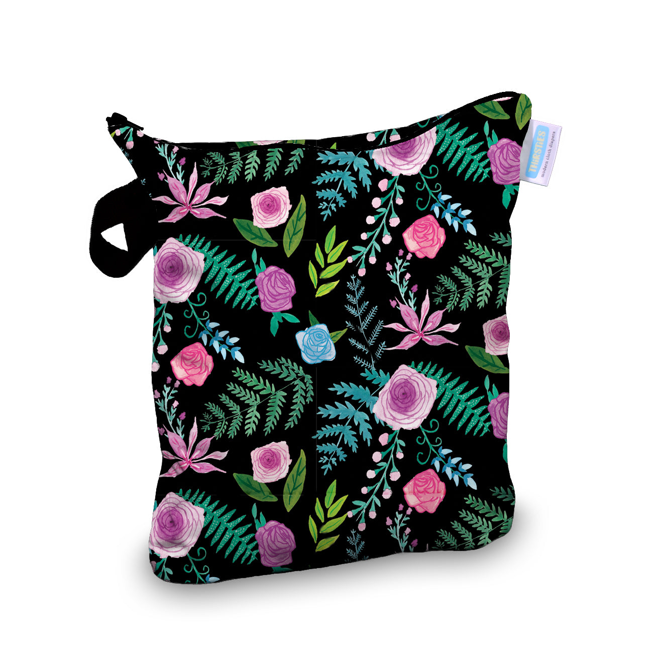 Thirsties Deluxe Wet Bag - Waterproof Reusable Diaper Wet Bag for Cloth Diapers, Swimsuits & Gym Clothes | Eco-Friendly Travel Storage Pouch for Baby, Pool & Sports Gear