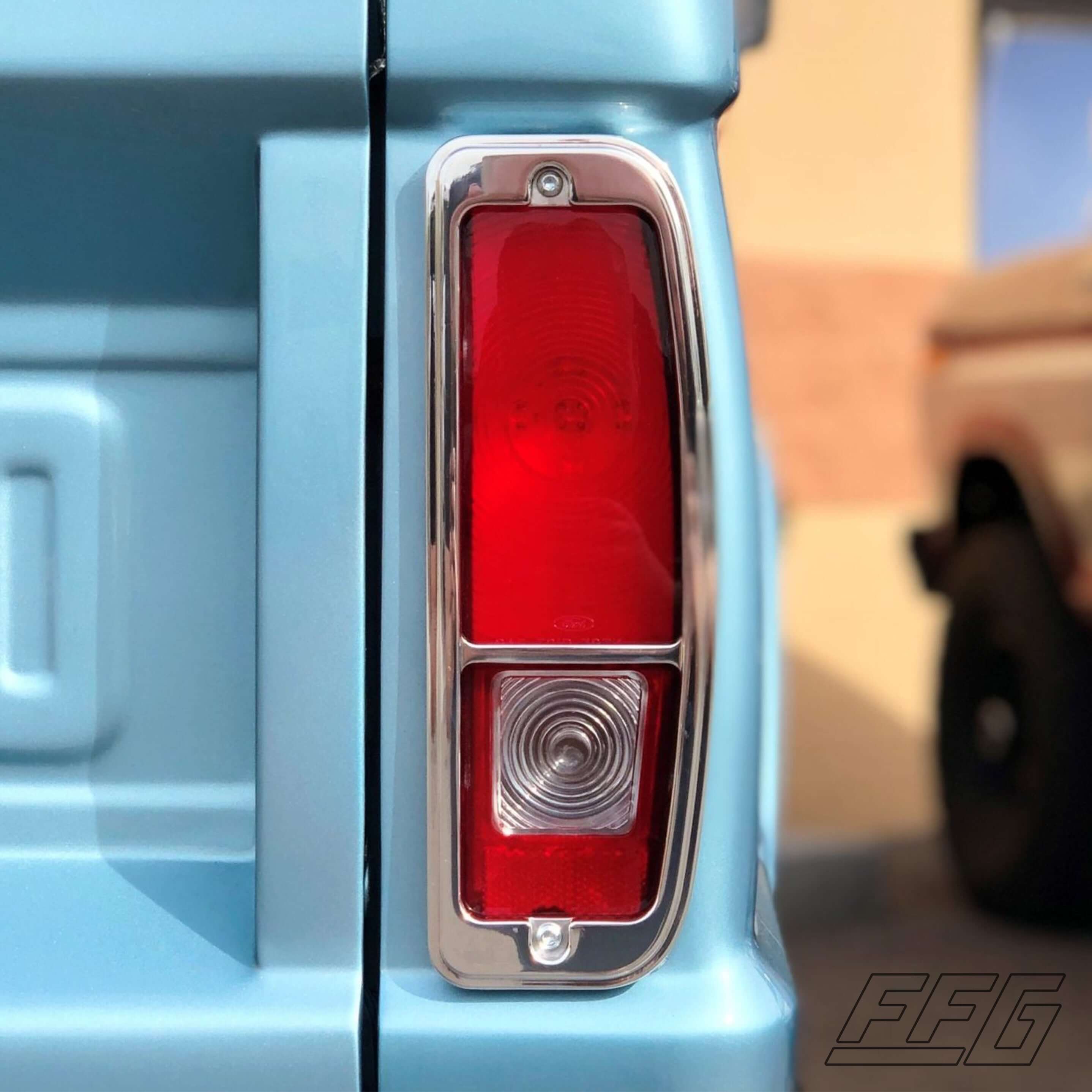 Billet Aluminum Taillight Bezels for 1966-1977 Ford Bronco | Durable Custom Tail Light Trim | Off-Road & Classic Car Restoration Accessories