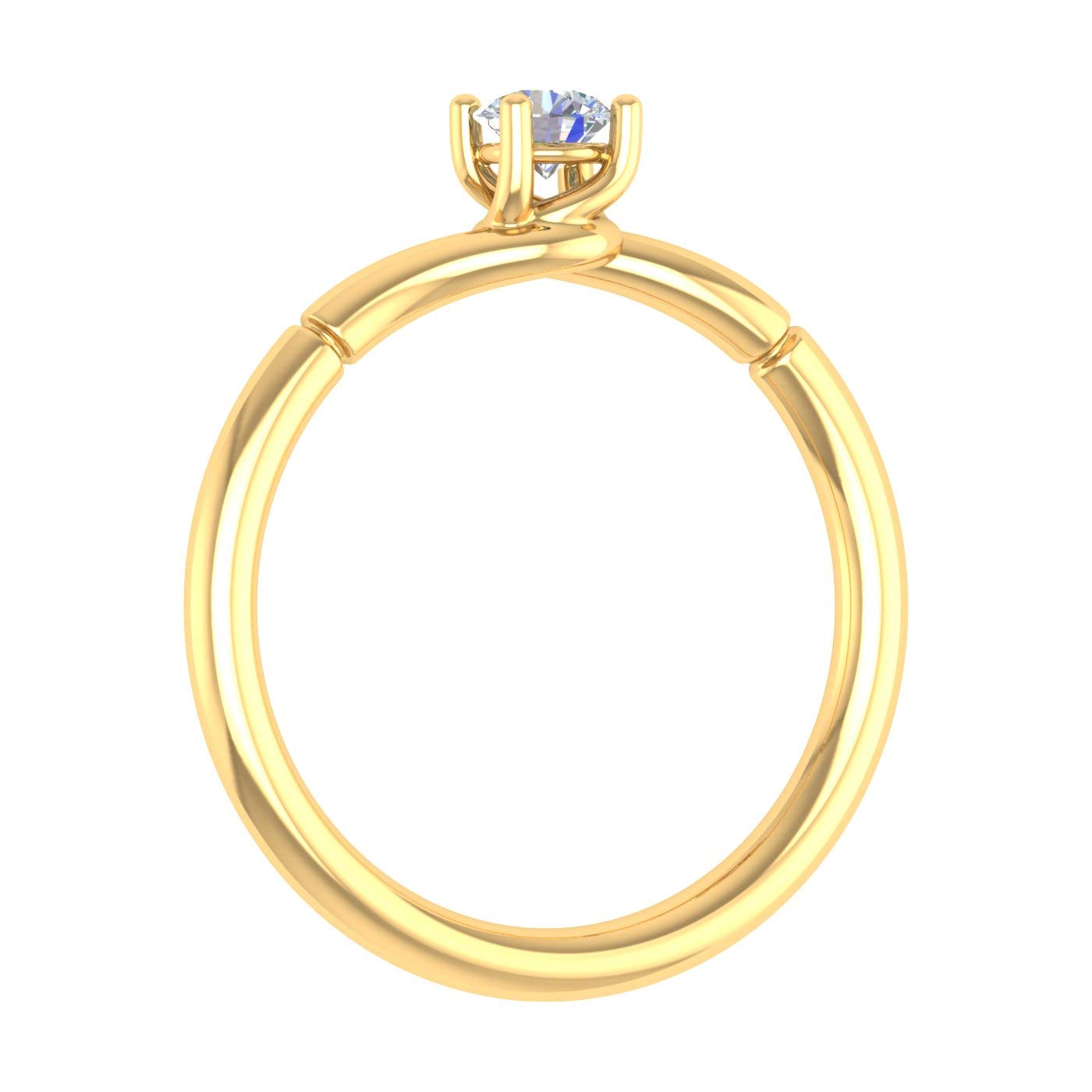 1/4 Carat 4-Prong Diamond Solitaire Engagement Ring in 14K Gold - Perfect for Proposals, Anniversaries & Romantic Gifts