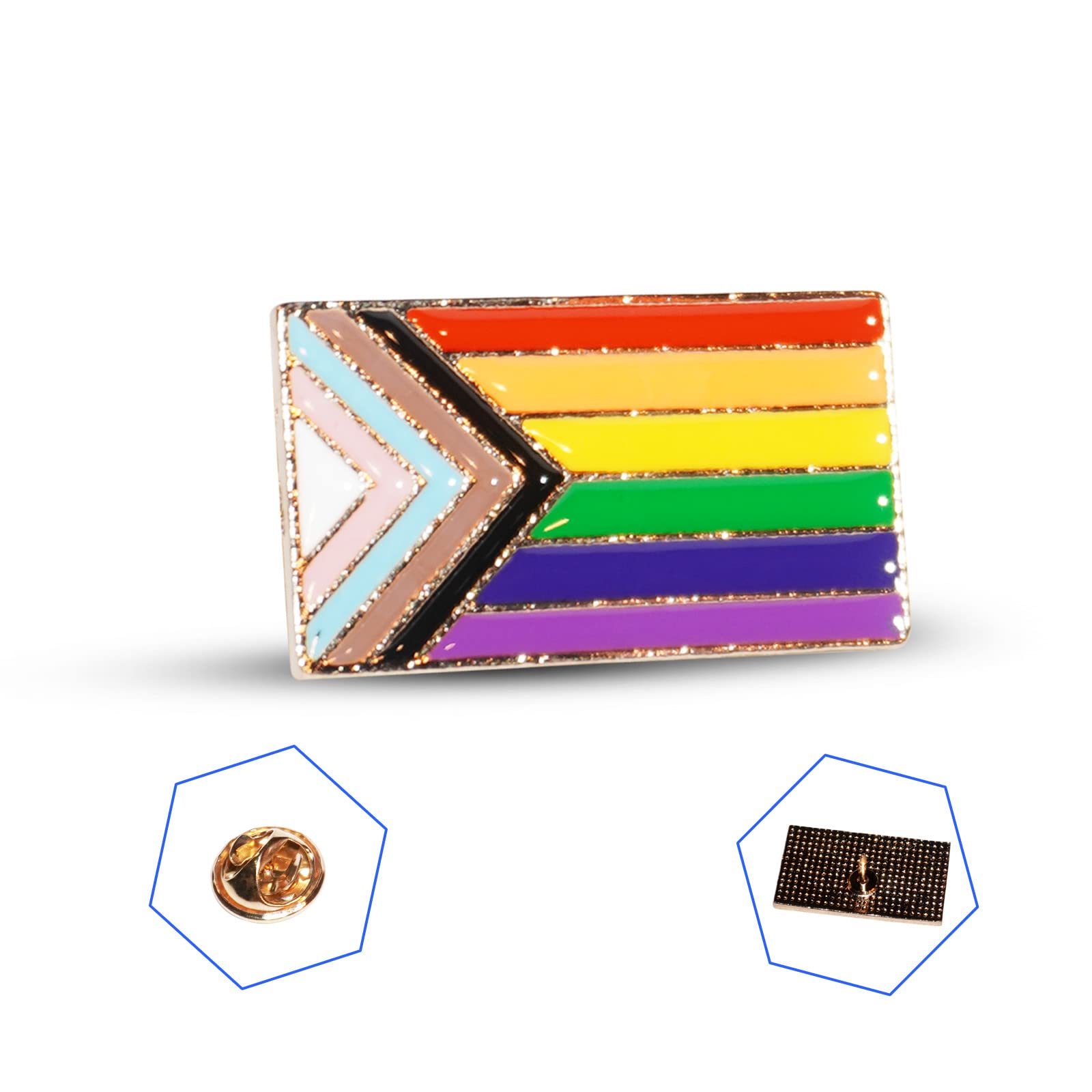 Rainbow Pride Flag Set - LGBT Accessories Kit with Handheld Flags, Wristbands, Stickers & Pins for Pride Parades, LGBTQ+ Events, Parties & Celebrations - Perfect for Pride Month, Gay Pride Marches & LGBTQ Support