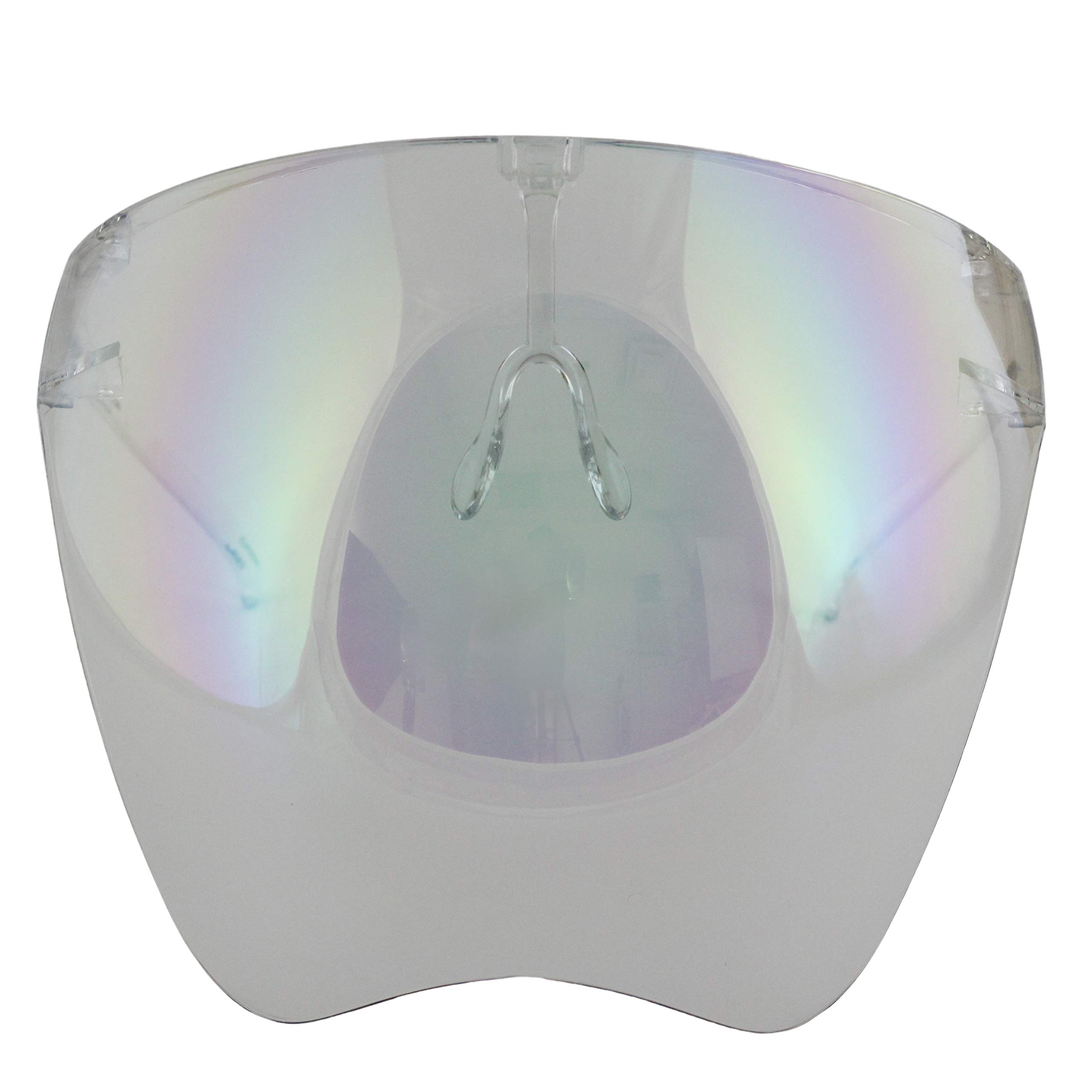 Futuristic Face Shield Mirrored Visor Sunglasses for Men & Women - UV Protection, Anti-Glare Safety Glasses for Cycling, Motorcycle Riding & Outdoor Sports