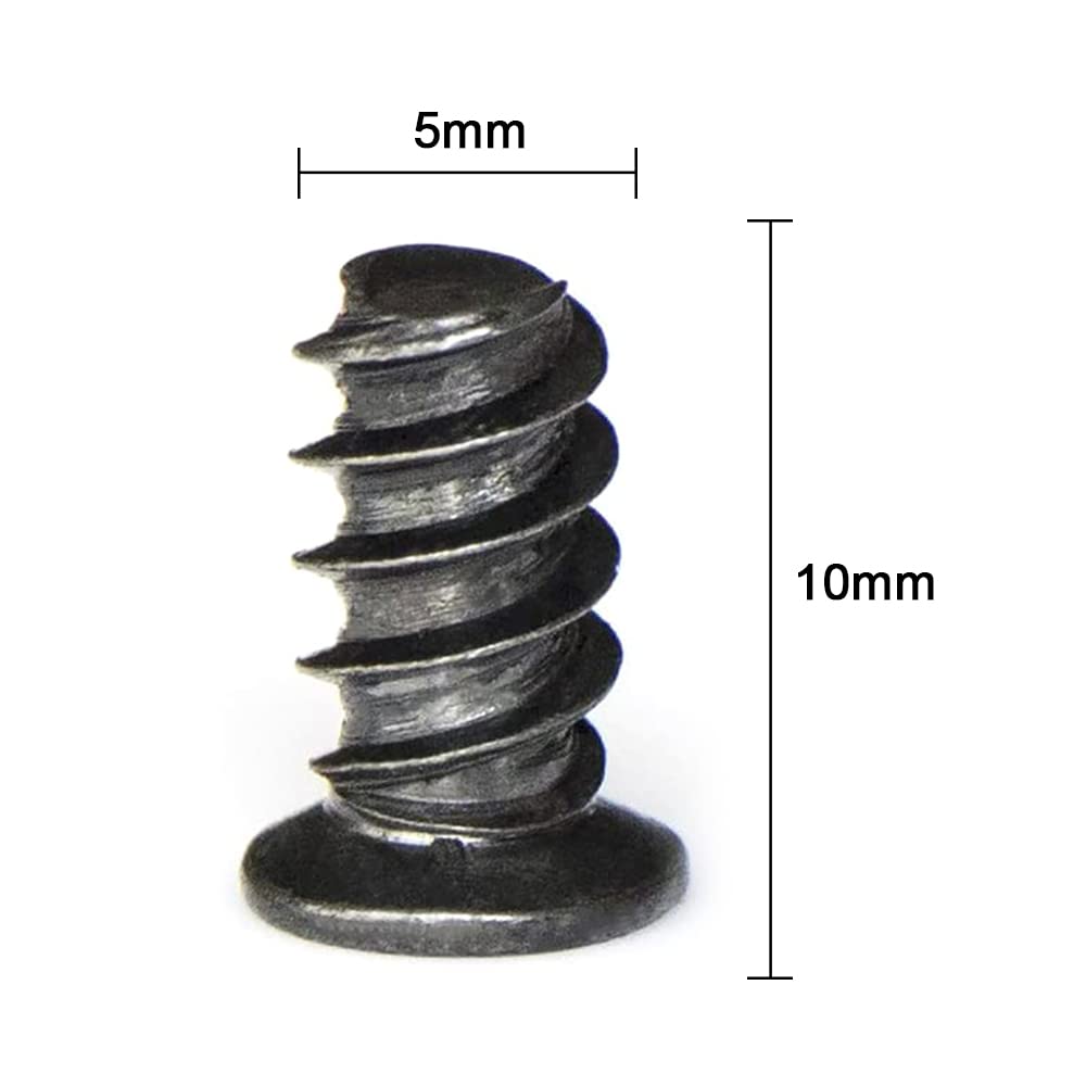 100 Pcs M5 x10 Black Computer Cooling Fan Mount Screws - PC Case Fan Screws for Optimal Airflow & Cooling Performance - Perfect for Gaming PCs, Workstations & DIY Computer Builds