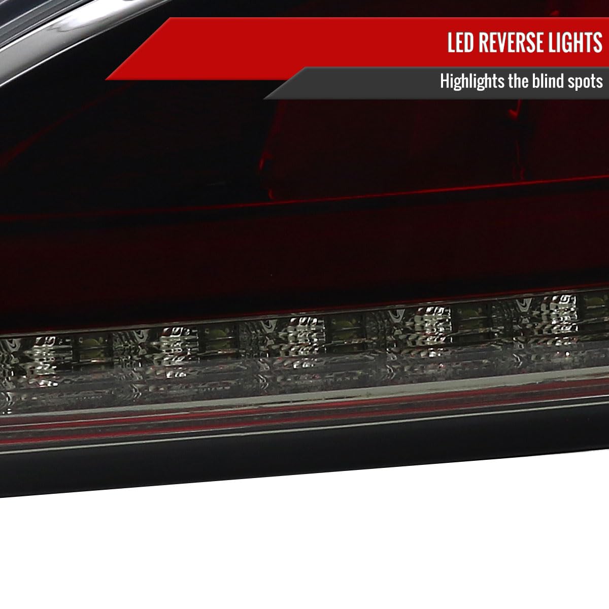 Genesis Coupe LED Tail Lights - Red Smoke Sequential Turn Signals & Brake Lights (Fits 2010-2016 Models) - Upgrade Your Ride with Enhanced Visibility & Style for Night Driving & Custom Car Shows