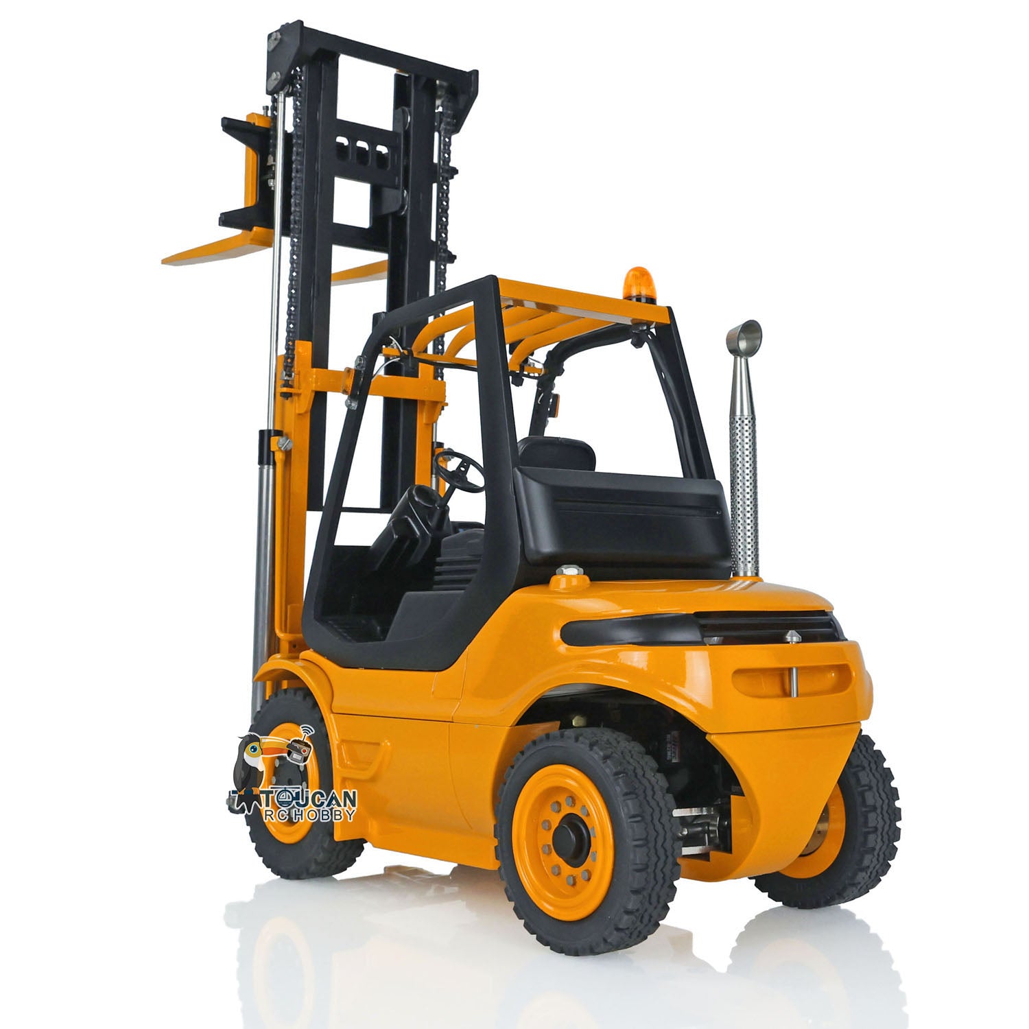 1/14 Scale Metal LESU Assembled & Painted RC Forklift Truck - RTR with Light, Sound, Motor, Servo & ESC - Includes Flysky FS Transmitter & Receiver - Perfect for Indoor/Outdoor RC Hobby, Construction Site Play & Collectors Display
