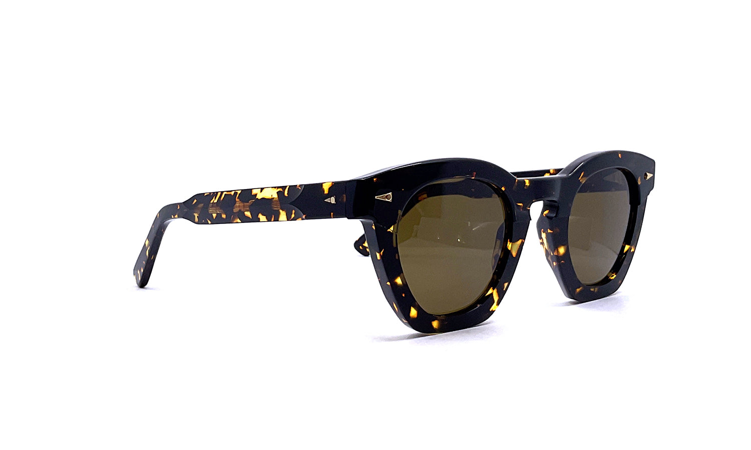 Ahlem Montorgueil Sunglasses - Yellow Turtle Tortoise Shell Frame - UV Protection for Women - Perfect for Beach, Travel & Outdoor Activities