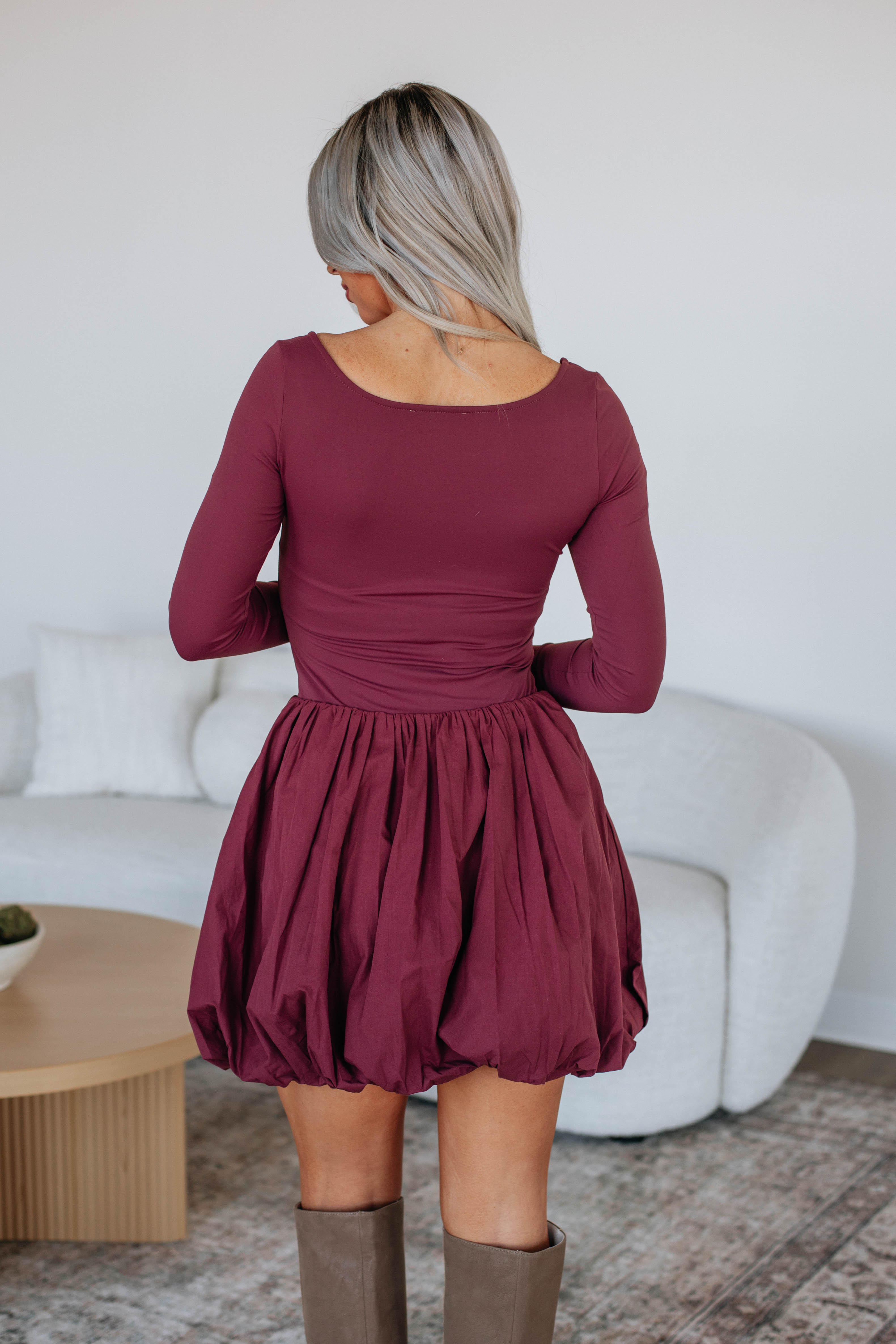 Call It Fate Dress in Wine Red - Elegant Women's Party & Evening Gown for Weddings, Dates & Special Occasions