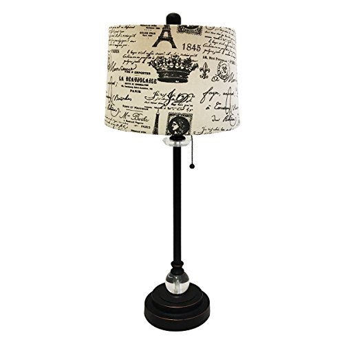 Black French Print Shade - Single