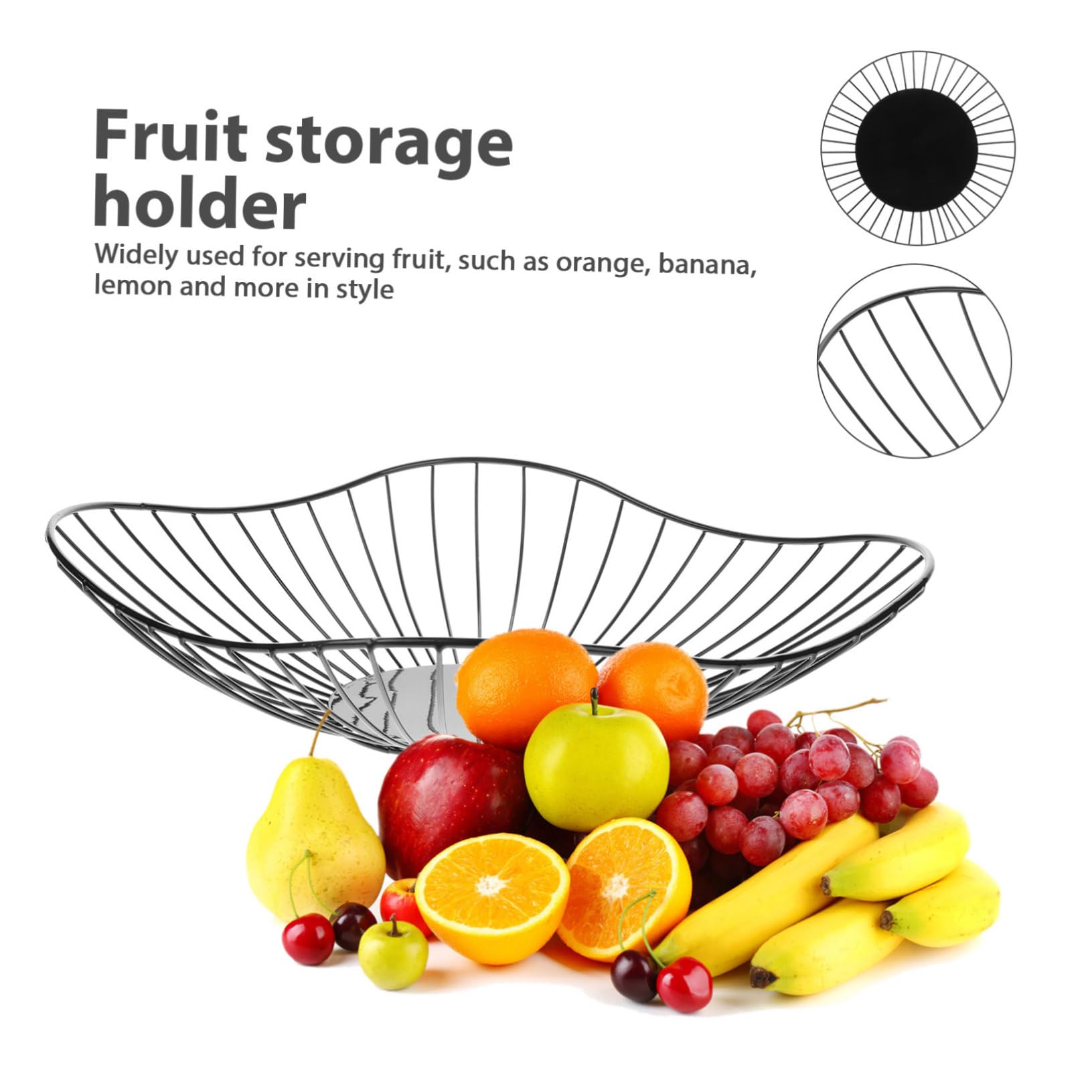 1pc Metal Wire Fruit Bowl - Elegant Iron Art Dish Container for Fruit Storage | Perfect for Kitchen Counter, Dining Table, and Party Serving | Rustic Home Decor & Fruit Holder
