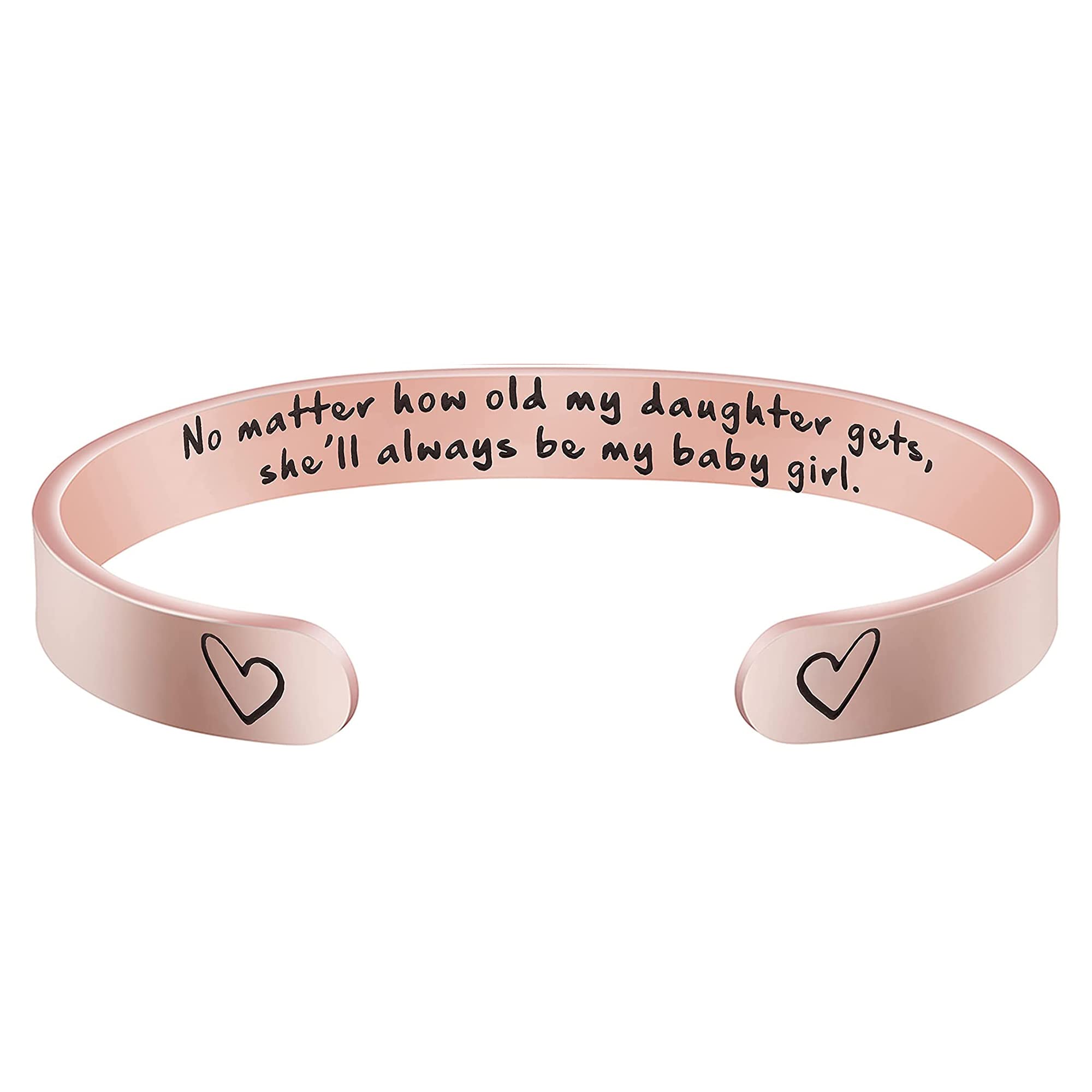 JoycuFF Stainless Steel Cuff Bracelet for Women - Elegant Christmas, Birthday & Thanksgiving Gift for Mom, Mother, Mummy - Meaningful Year-Round Jewelry Present | Perfect for Holidays, Special Occasions & Everyday Wear