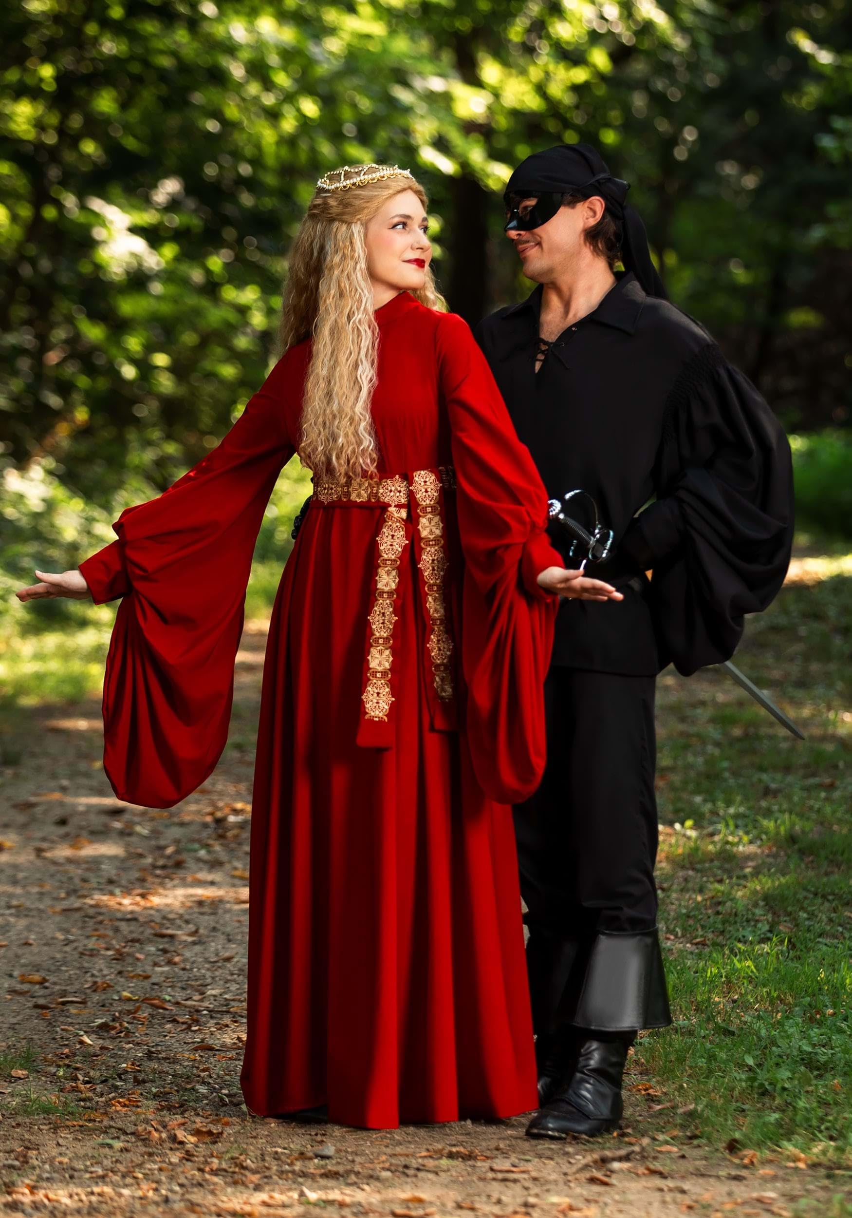 Elegant Red Medieval Princess Bride Dress for Women - Buttercup Costume for Renaissance Fairs, Halloween & Cosplay