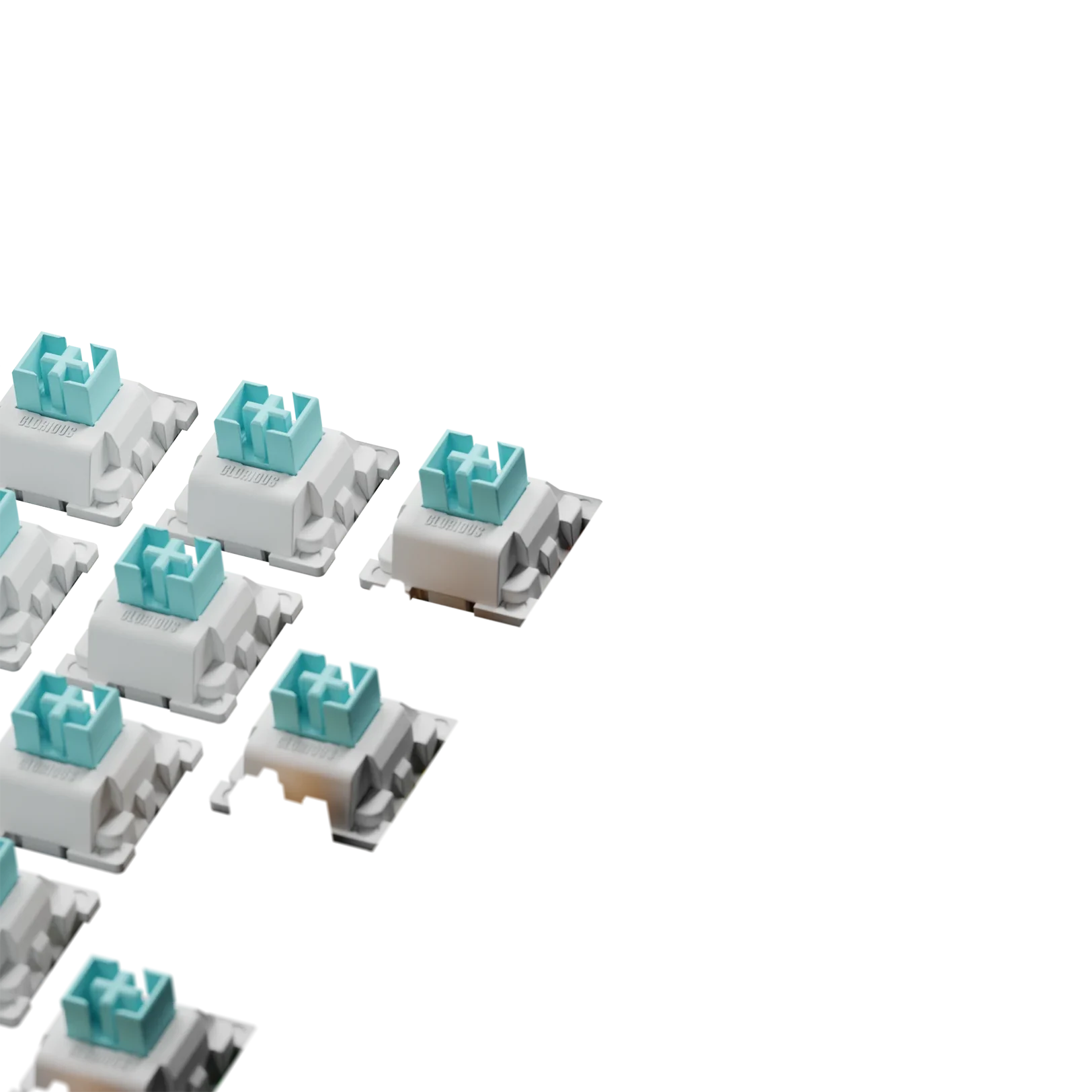 Glorious Lynx Standard HE 100 ISO Mechanical Keyboard Switches - Linear Smooth Gaming Switches for PC, Mac, and Custom Keyboards - Perfect for Esports, Typing, and Office Work
