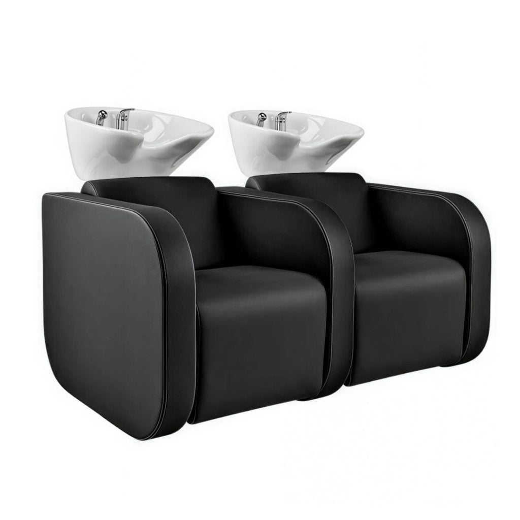 Greenlife Double Seat Hairdressing Shampoo Unit - Professional Salon Hair Washing Station for Stylists & Barbers | Perfect for Hair Salons, Barber Shops & Beauty Parlors