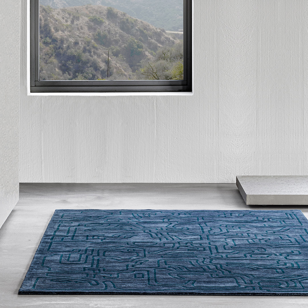 Fragment Structures Rug - Modern Geometric Design Handwoven Area Rug for Living Room, Bedroom, Office - Soft & Durable Home Decor Carpet for Indoor Use