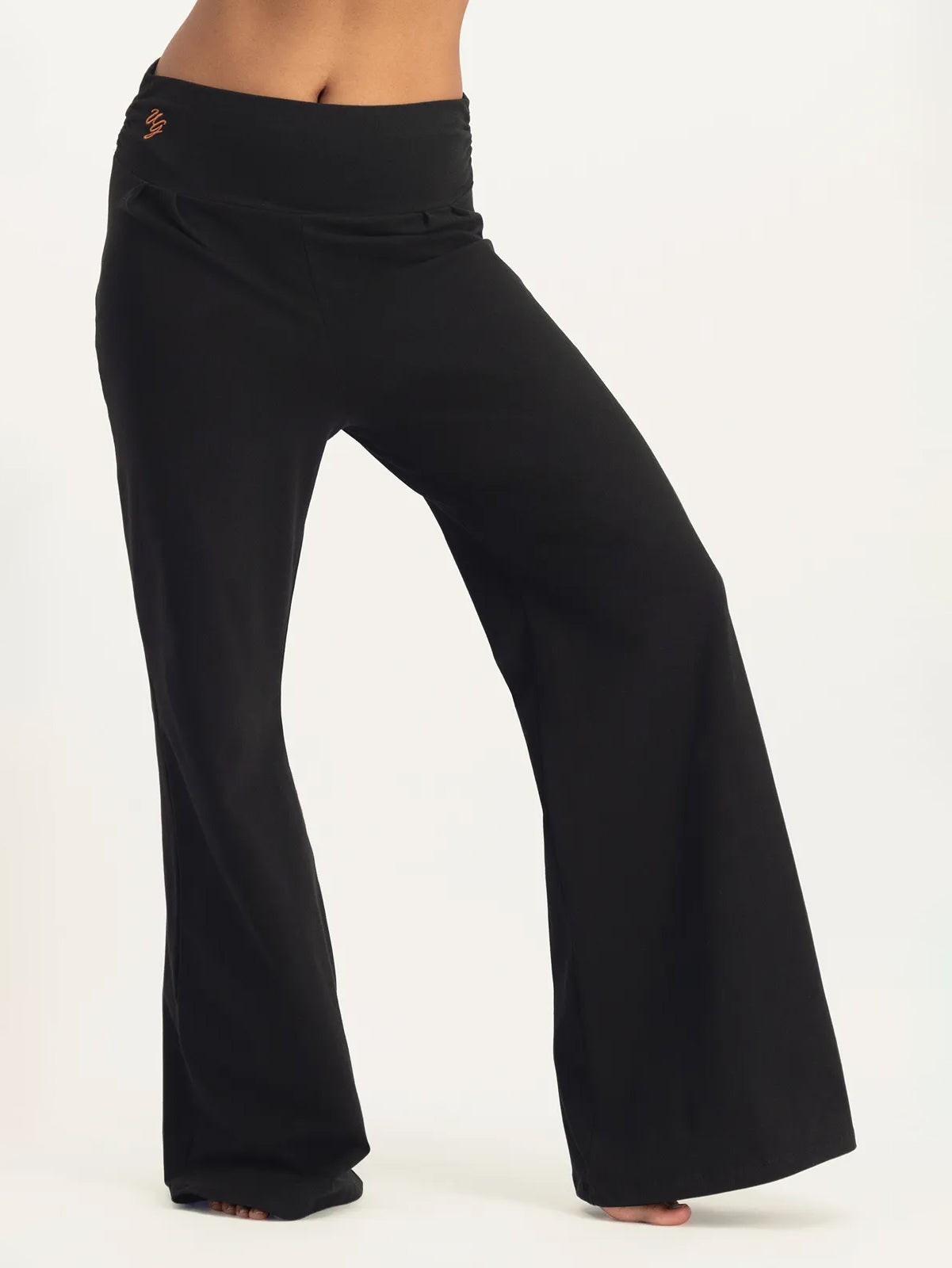 Urban Goddess Maeve Wide Leg Yoga Pants - Onyx Black | High Waisted Stretchy Lounge Pants for Women | Perfect for Yoga, Pilates & Casual Wear