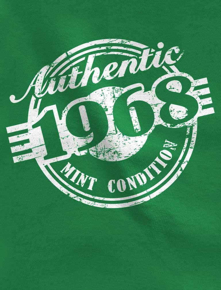 Tstars Vintage 1968 50th Birthday Gift for Women - Retro 3/4 Sleeve Baseball Jersey Shirt (Mint Condition) | Perfect for Birthday Parties, Themed Events & Casual Wear