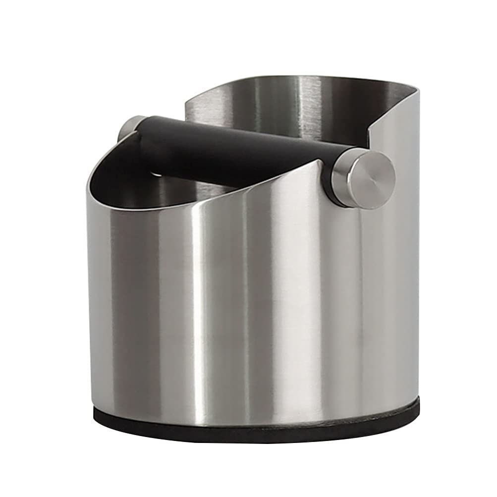 Jojofuny Stainless Steel Espresso Knock Box - Coffee Grounds Container & Dump Bin for Baristas - Perfect for Home & Commercial Coffee Makers, Espresso Machines & Coffee Shops