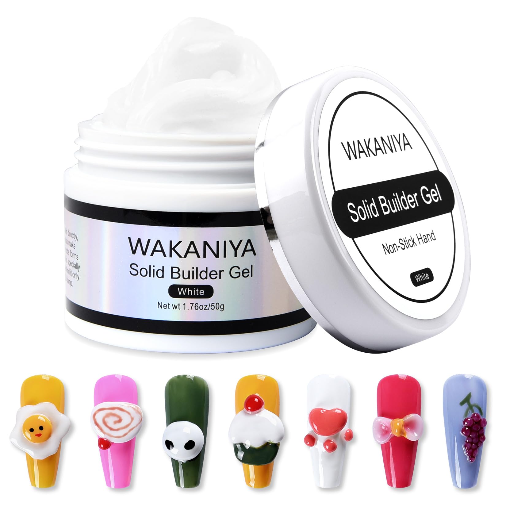 WAKANIYA 3D Sculpting Gel - Professional Nail Builder Gel for Hard Carving, Nail Art Extension | Salon & Home DIY Manicure | Perfect for Acrylic Nails, French Tips & 3D Nail Designs
