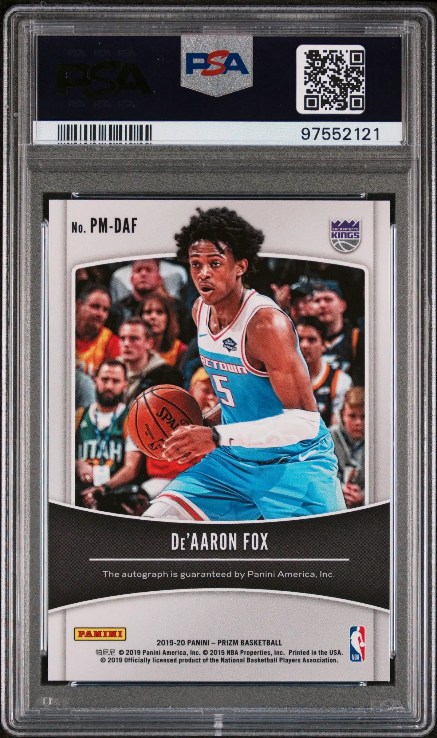 2019 Panini Prizm Basketball Penmanship De'Aaron Fox PSA 10 Gem Mint - Rare Collectible Basketball Card for Investment & Display - Perfect for Sports Memorabilia Collections and Fan Gifts
