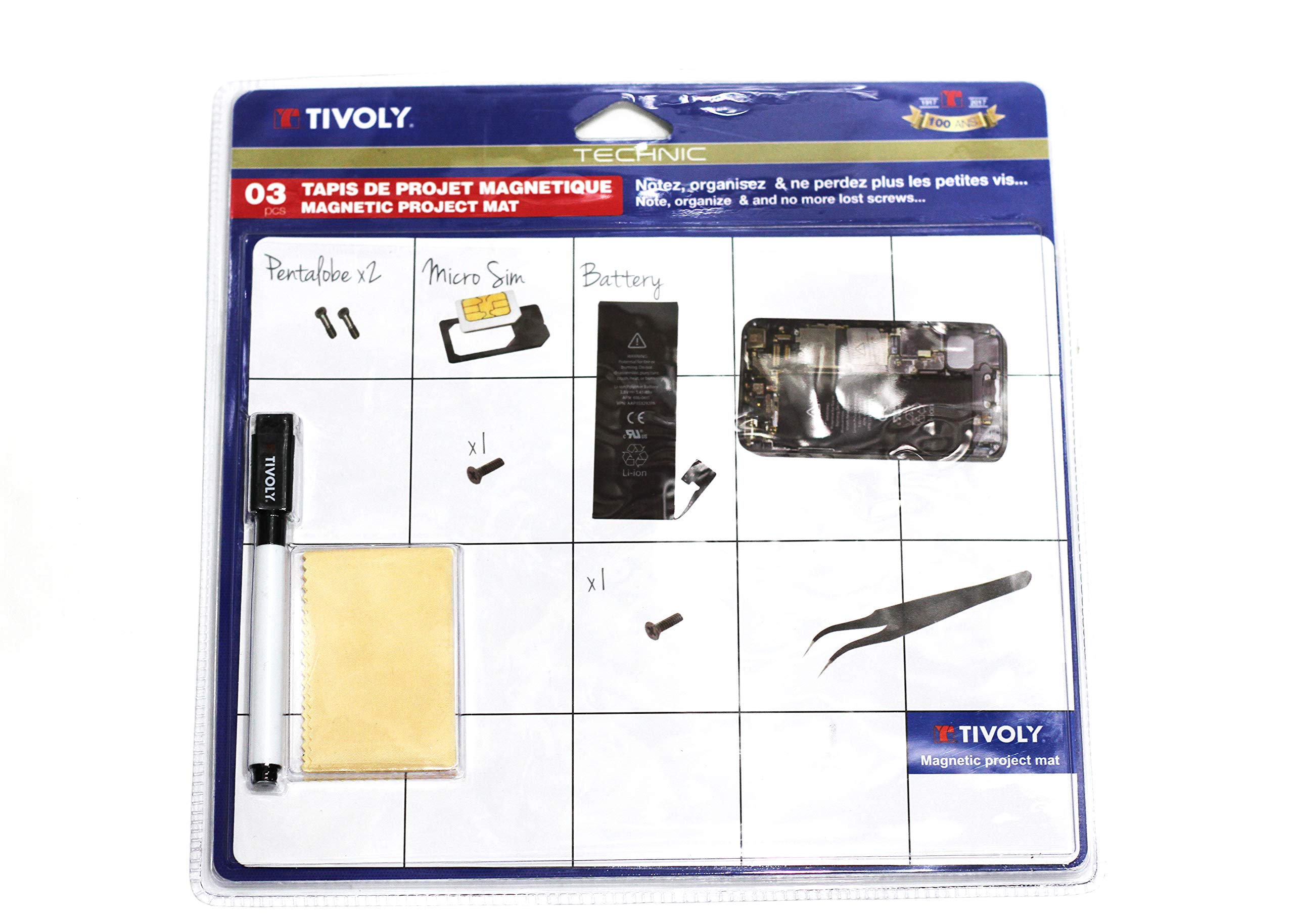 Magnetic Work Mat for Electronics - Organize Small Parts & Screws for Precision Work