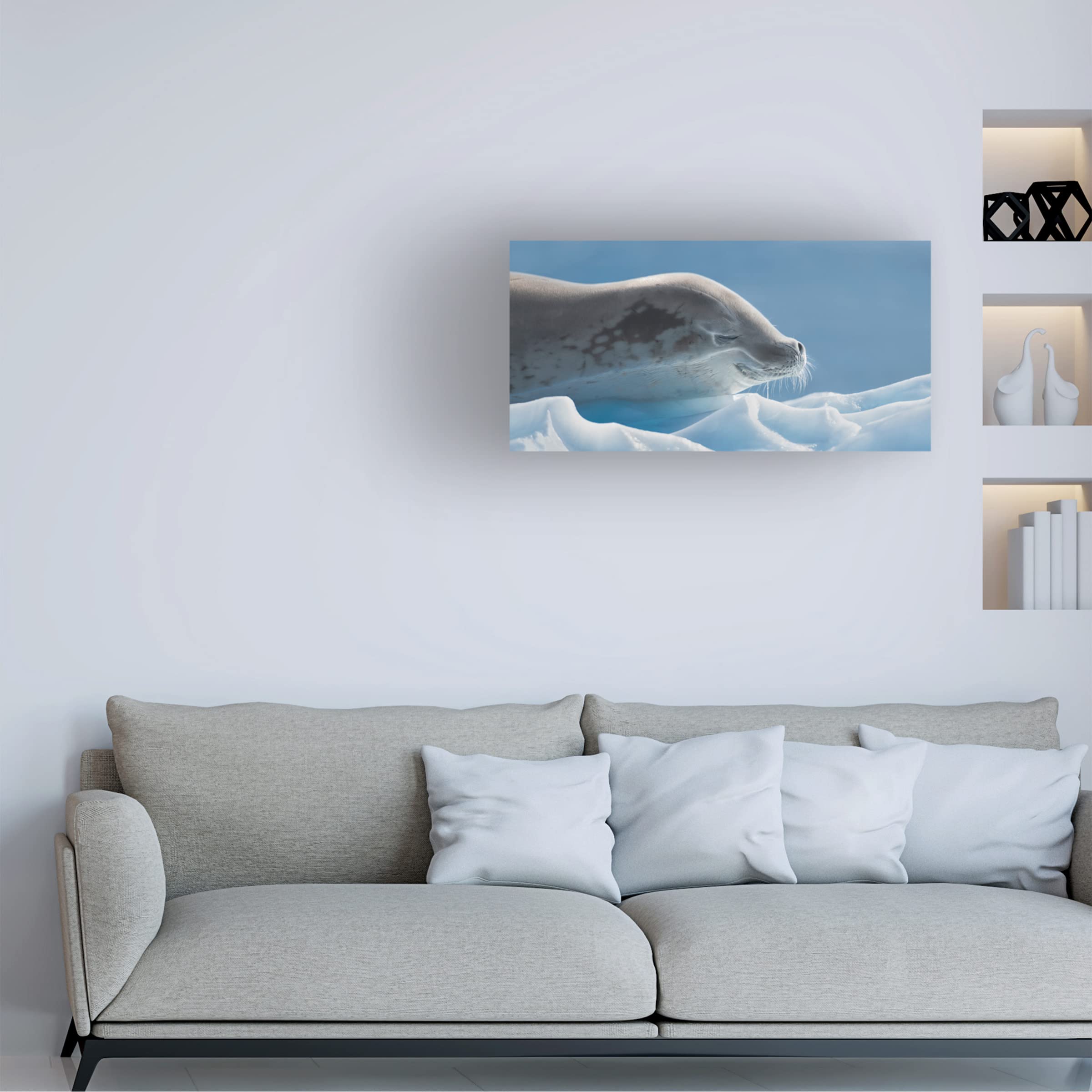 Trademark Fine Art 'Peaceful' Canvas Wall Art by Yun Wang - Serene Landscape Painting for Living Room, Bedroom & Office Decor