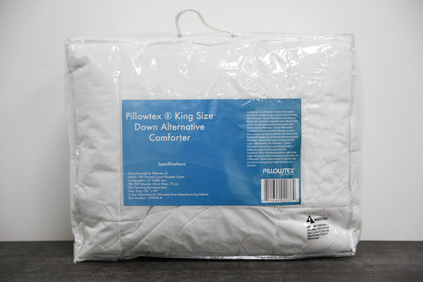 Pillowtex Classic Weight Down Alternative Comforter - Hypoallergenic All-Season Duvet Insert for Bedroom, Hotel & Guest Room Comfort