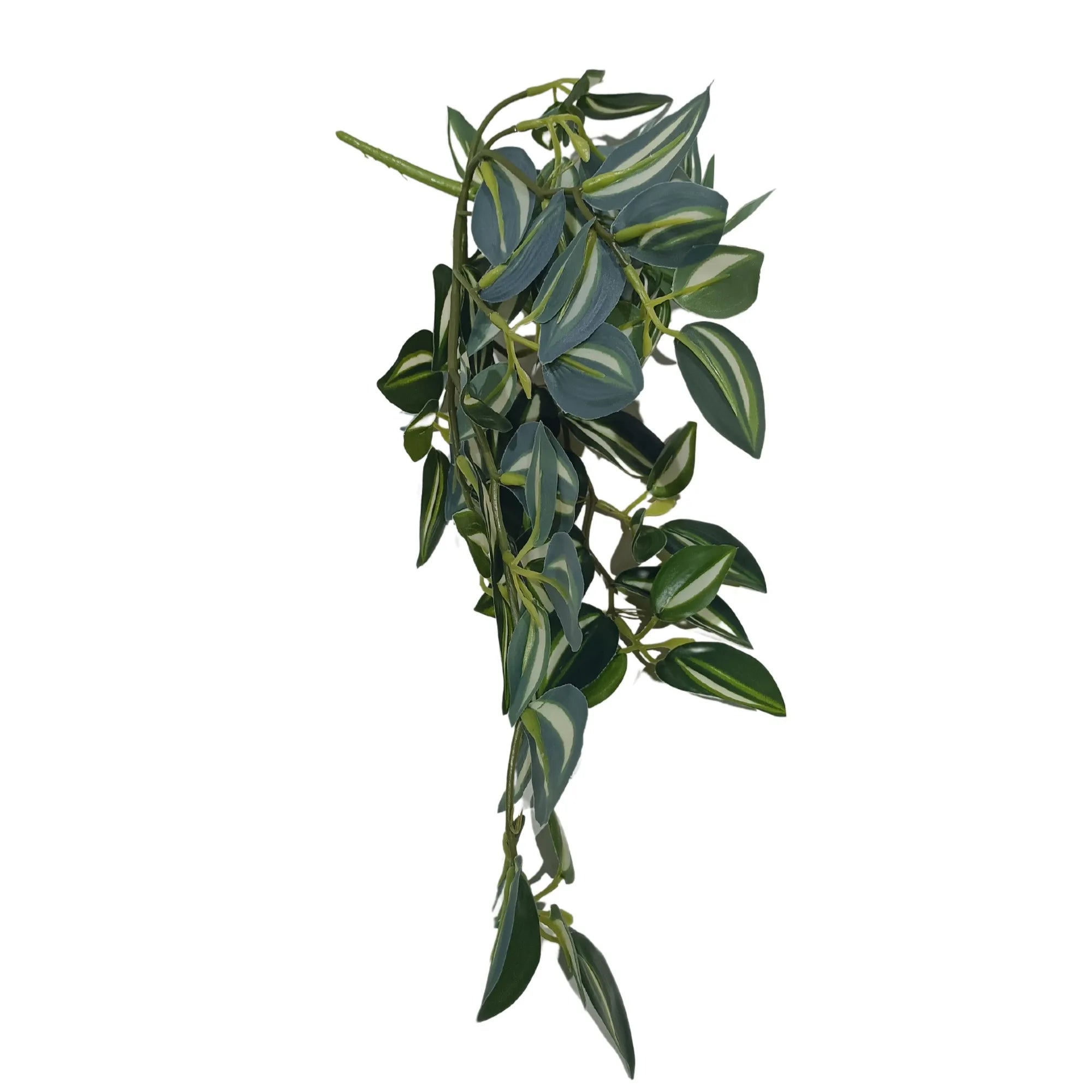 42cm Artificial Hanging Tradescantia Zebrina Plant - Lifelike Fake Draping Wandering Jew Vine for Home Office Decor, Wedding Centerpieces & Shelf Styling
