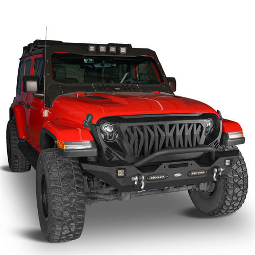 20-24 Jeep Gladiator JT Mid Width Front & Rear Bumper with Side Steps Nerf Bars - Heavy Duty Off-Road Protection for Adventure & Rock Crawling