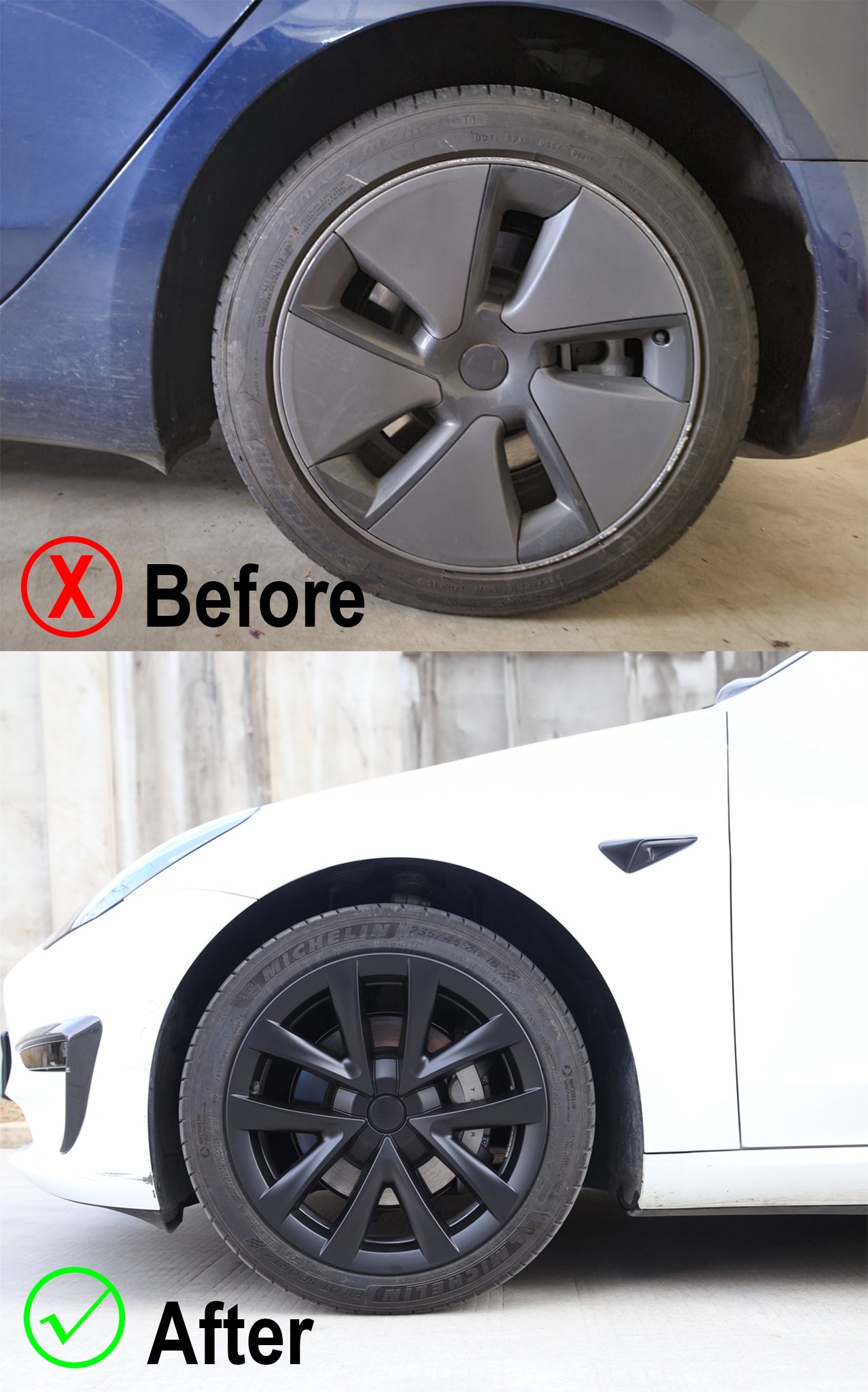 Arachnid Style Wheel Covers for Tesla Model 3 18