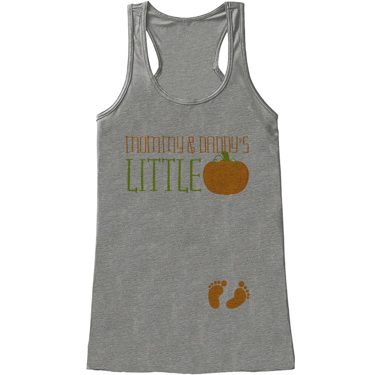 Custom Little Pumpkin Halloween Pregnancy Announcement Tank Top for Women - Perfect for Maternity Photos, Baby Reveal Parties & Seasonal Celebrations