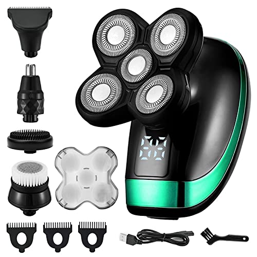 5-in-1 Rechargeable Electric Razor for Men - Wet/Dry Waterproof Beard Trimmer with Fast Charging | Perfect for Travel, Gym & Daily Shaving at Home