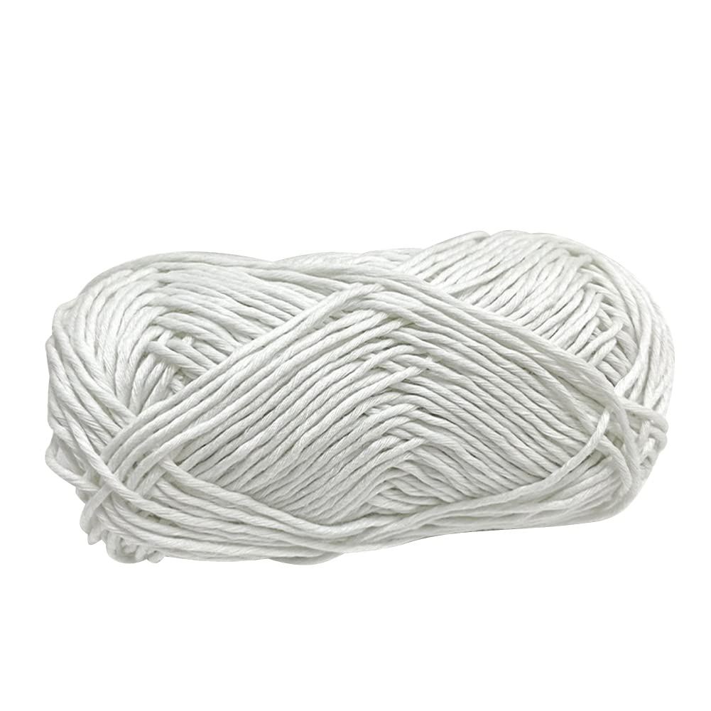 Glow in The Dark Yarn 4 Rolls - Fluorescent Luminous Crochet Knitting Yarn for DIY Crafts, Sewing & Scrubby Thread - Perfect for Nighttime Projects, Halloween Decor & Safety Accessories (White, 4-Pack)