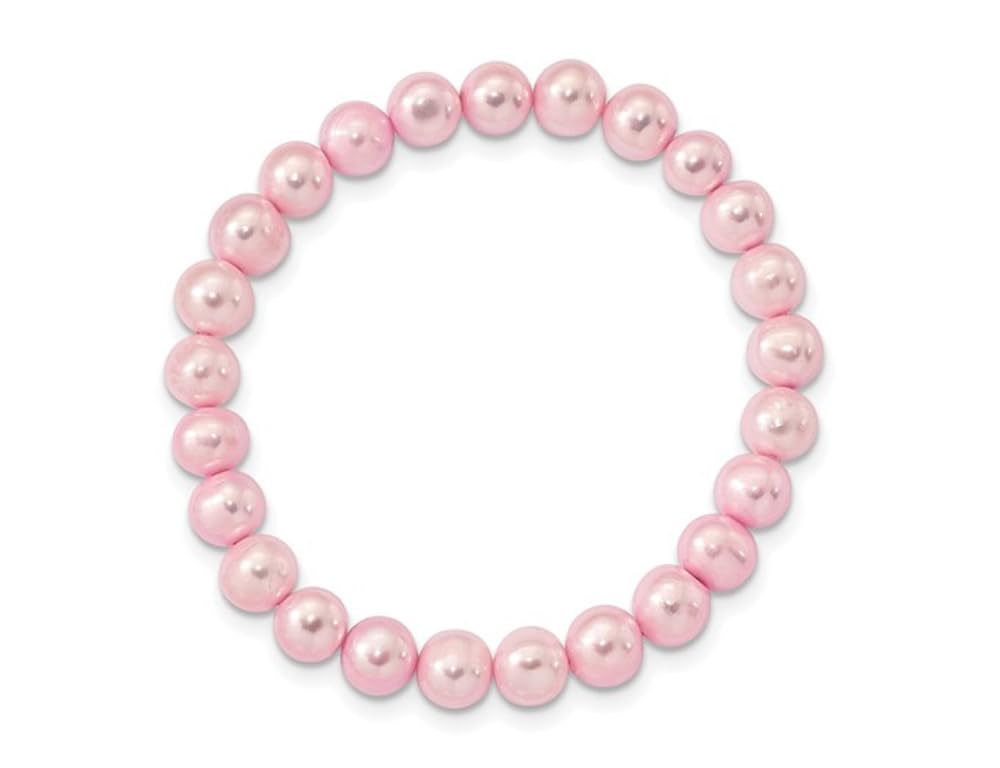 7-8mm Freshwater Cultured Pink Pearl Jewelry Set - Sterling Silver Earrings, Bracelet & Necklace for Women - Perfect for Weddings, Parties & Special Occasions