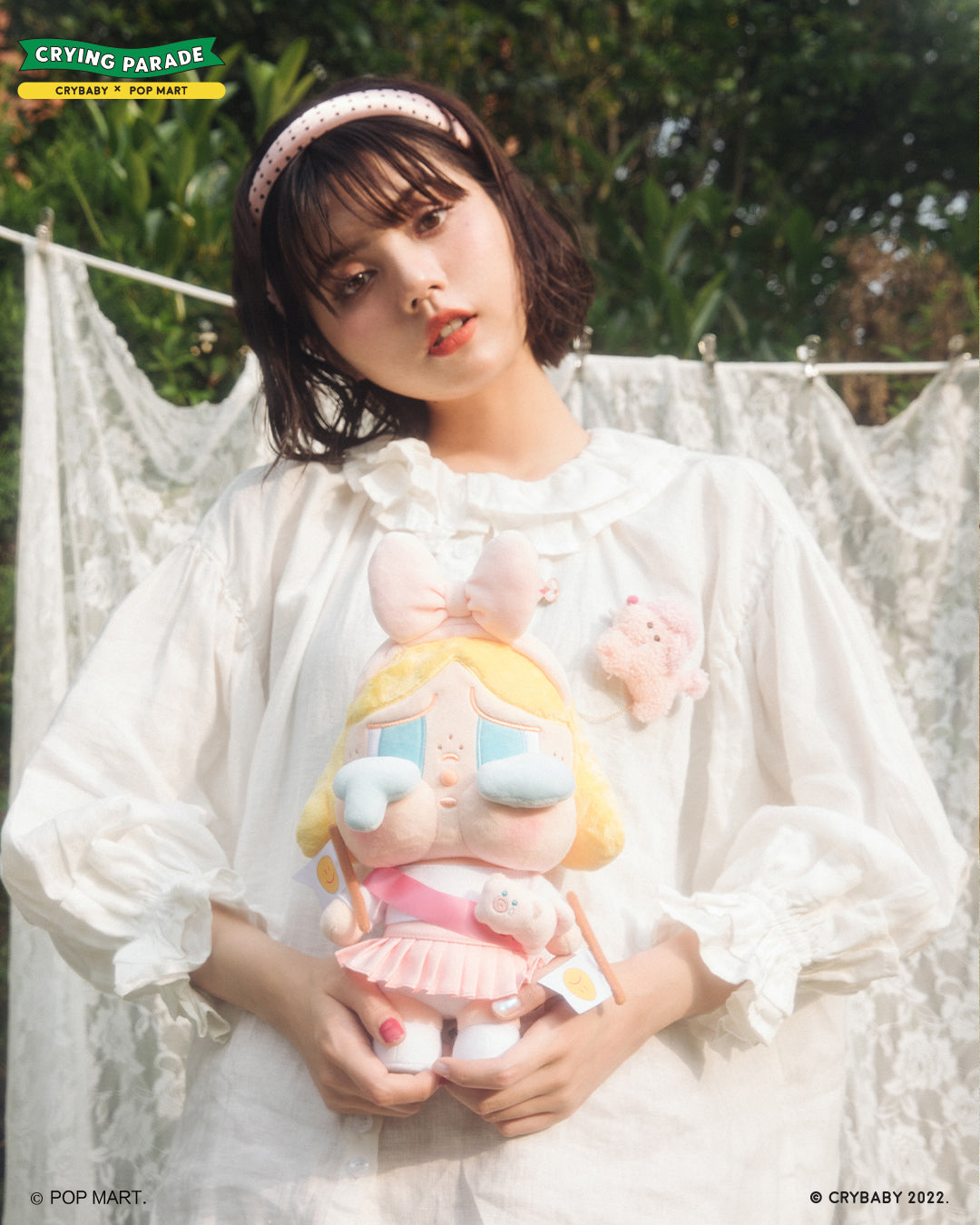 POP MART Crybaby Parade Series Plush Toy - Skater Baby Doll | Cute Collectible Stuffed Animal for Kids & Adults | Perfect for Bedroom Decor, Gift Giving, and Anime Merchandise Collection