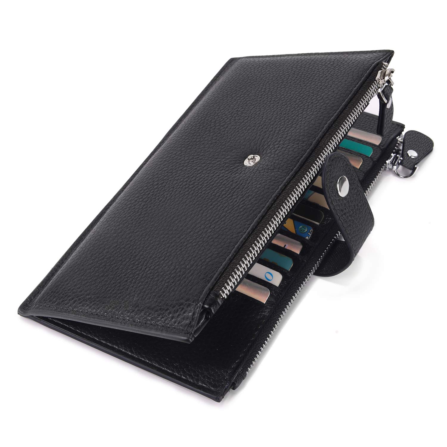 YALUXE Women's Wallet with Multiple Card Slots, Zipper Coin Pocket & Bifold Design - RFID Blocking Credit Card Holder for Daily Use, Travel & Shopping