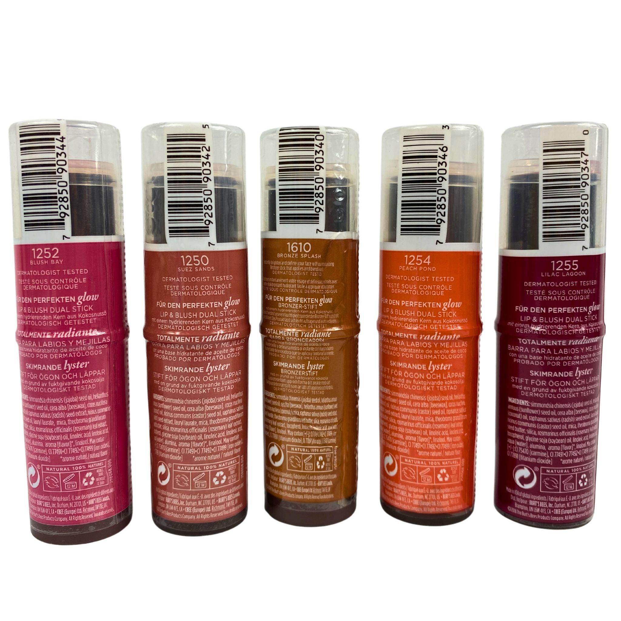 Burt's Bees All AGLOW Lip & Cheek Stick 0.32OZ (50 Pcs Lot) - Natural Tinted Moisturizer for Lips & Cheeks - Perfect for Everyday Makeup, Travel & On-The-Go Touch Ups