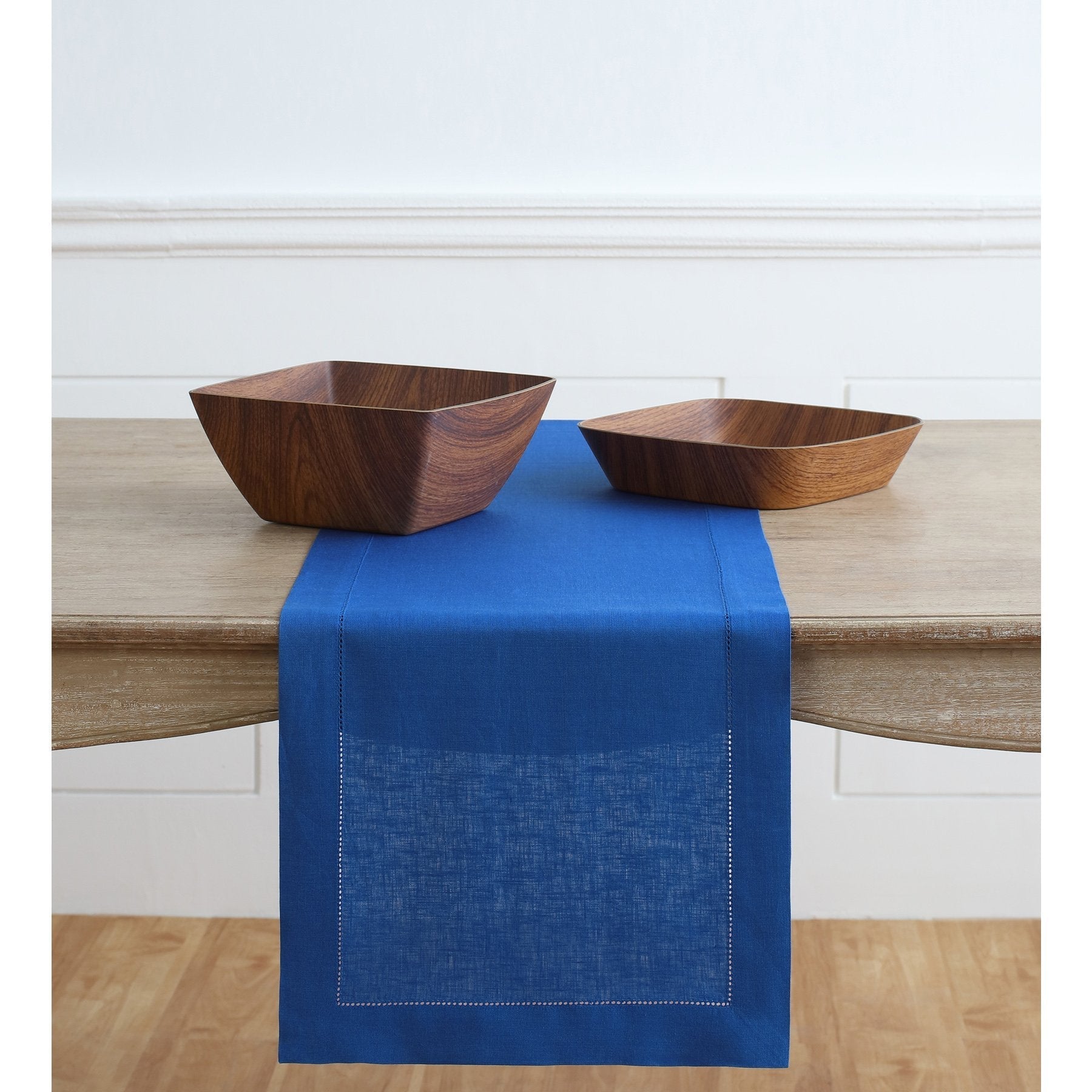 Elegant Classic Hemstitch Table Runner - Premium Linen Dining Table Decor for Weddings, Holidays & Home Decor