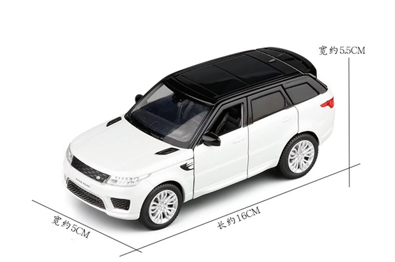 1:32 Scale Diecast Range Rover Sport SUV Alloy Car Model Toy with Sound & Light Effects - Realistic Simulation Vehicle for Kids & Collectors (Black) - Perfect for Birthday Gifts, Display Collections & Pretend Play