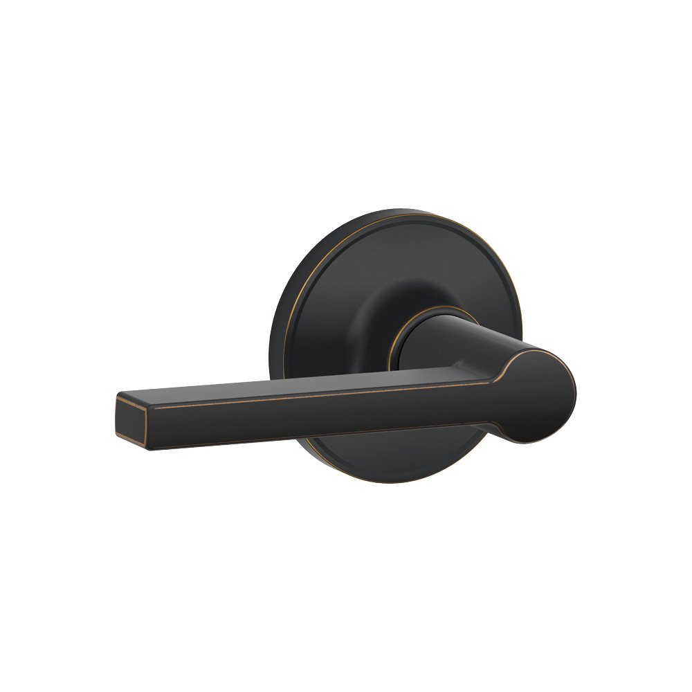 Schlage J10SOL716 Solstice Hall and Closet Lever - Aged Bronze Finish for Interior Doors | Perfect for Bedrooms, Closets & Hallways | Dexter Collection by Schlage
