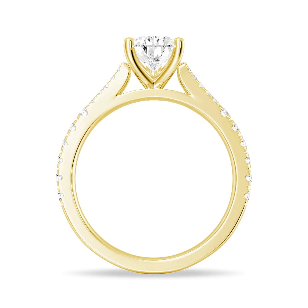 Exquisite Pear Shaped Split Shank Moissanite Engagement Ring - Perfect for Proposals, Weddings & Anniversary Gifts