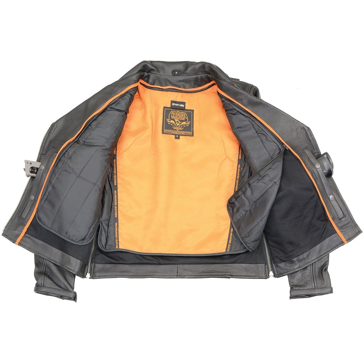 Milwaukee Leather MLL2585 Women's Black Premium Motorcycle Jacket - Genuine Leather Biker Jacket with Rivets for Riding & Outdoor Adventures