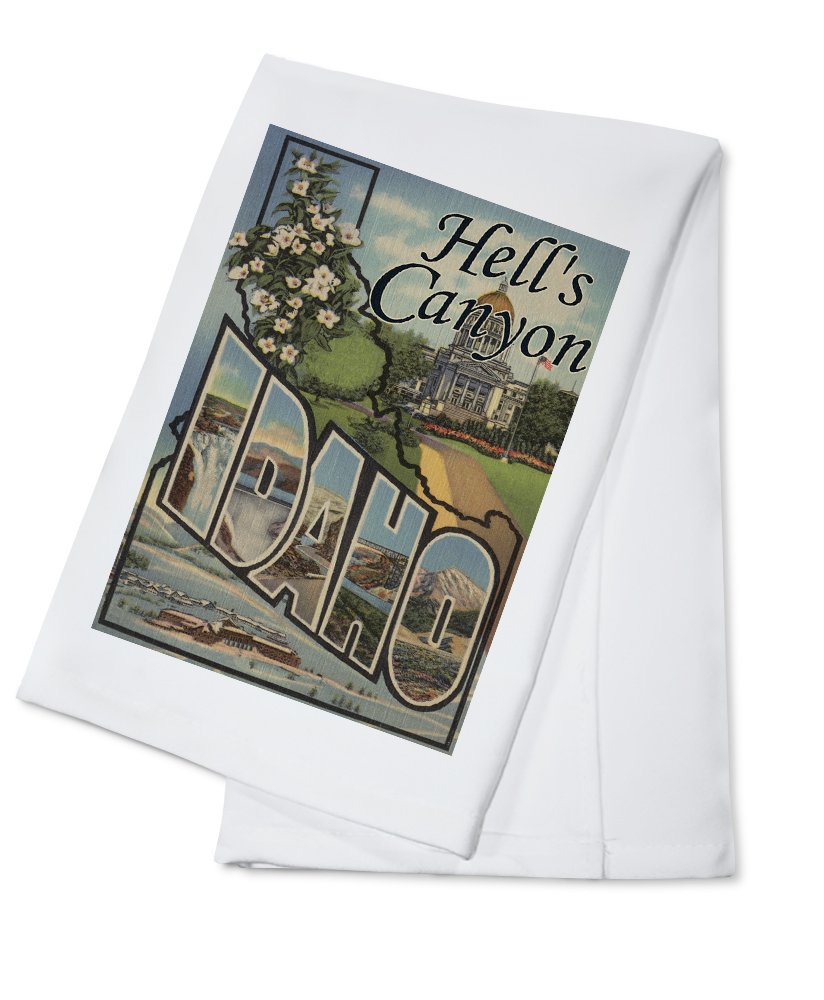 Hell's Canyon Idaho Scenic Cotton Tea Towel - 100% Cotton Decorative Hand Towel for Kitchen & Home Decor - Perfect for Dish Drying, Gift Giving, and Farmhouse Style Decor